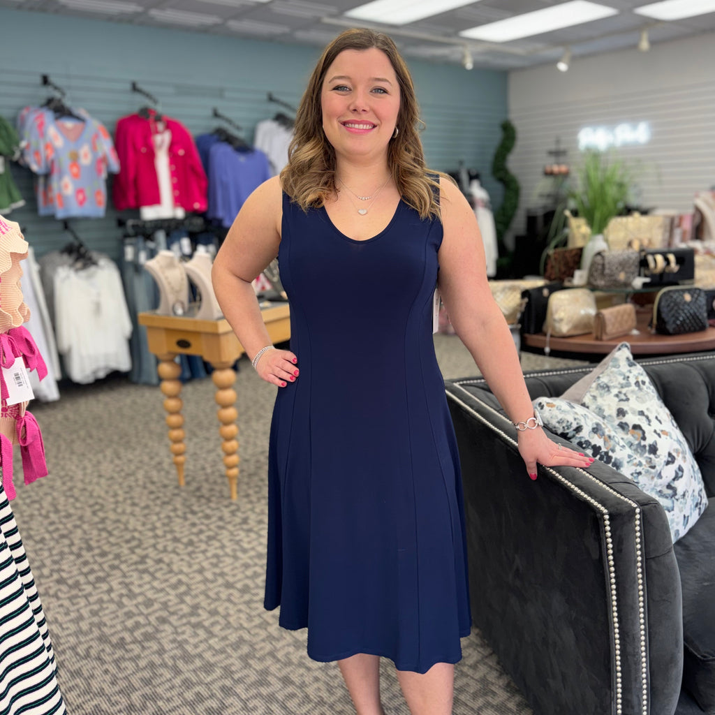 V-Neck Sleeveless Dress