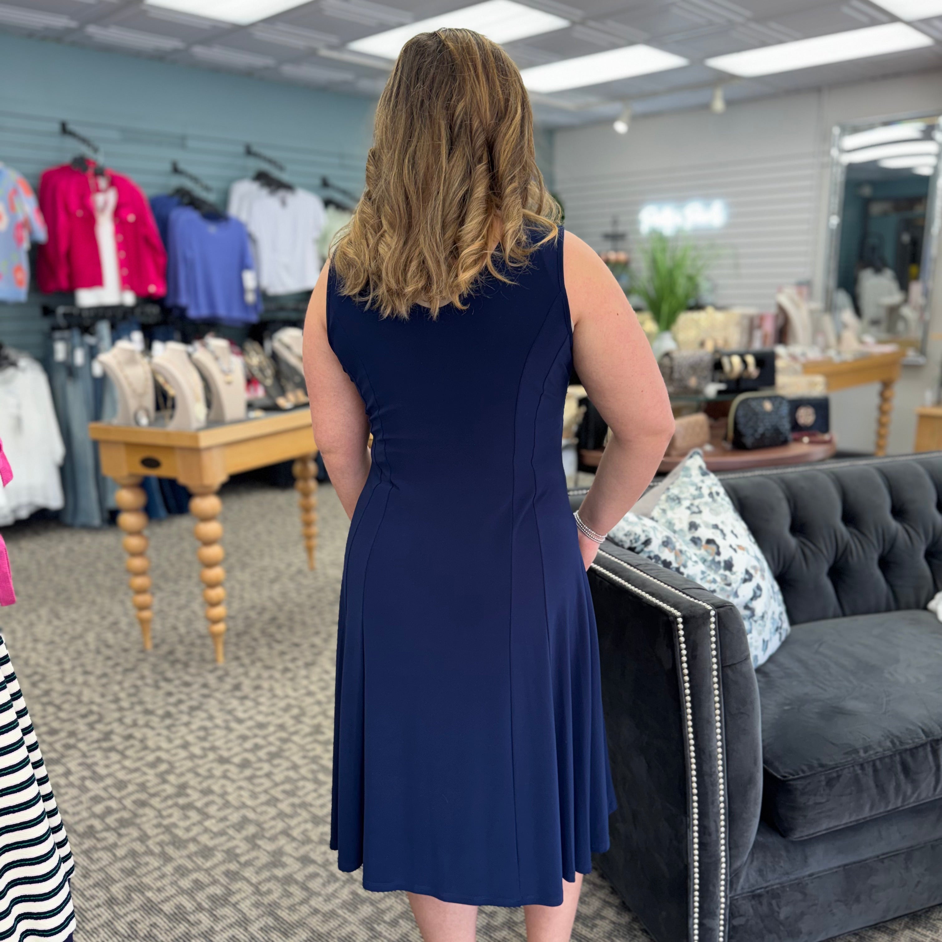 V-Neck Sleeveless Dress