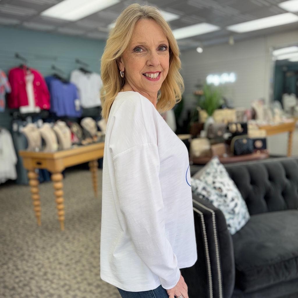 Terry Pullover With Bicycle Motif