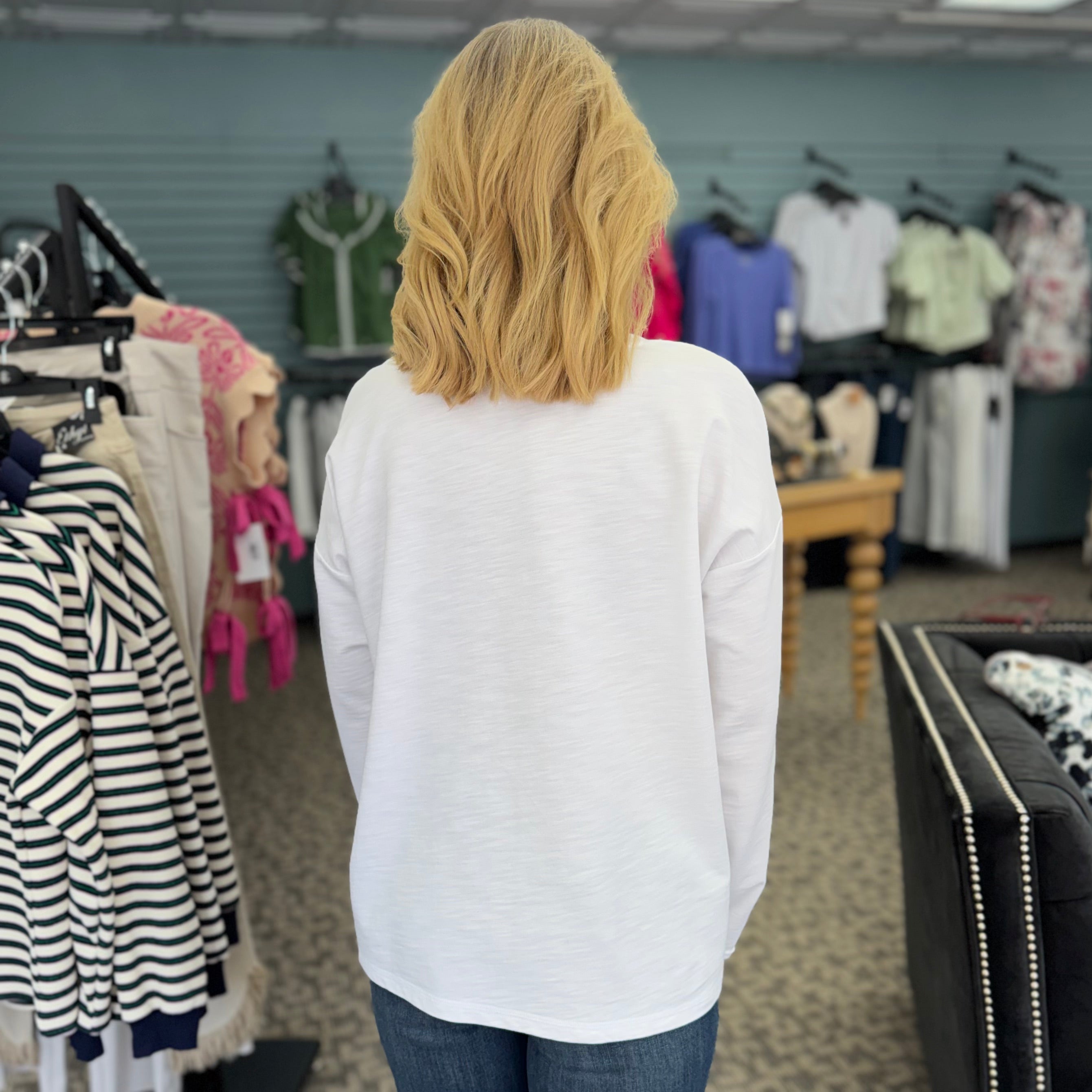 Terry Pullover With Bicycle Motif