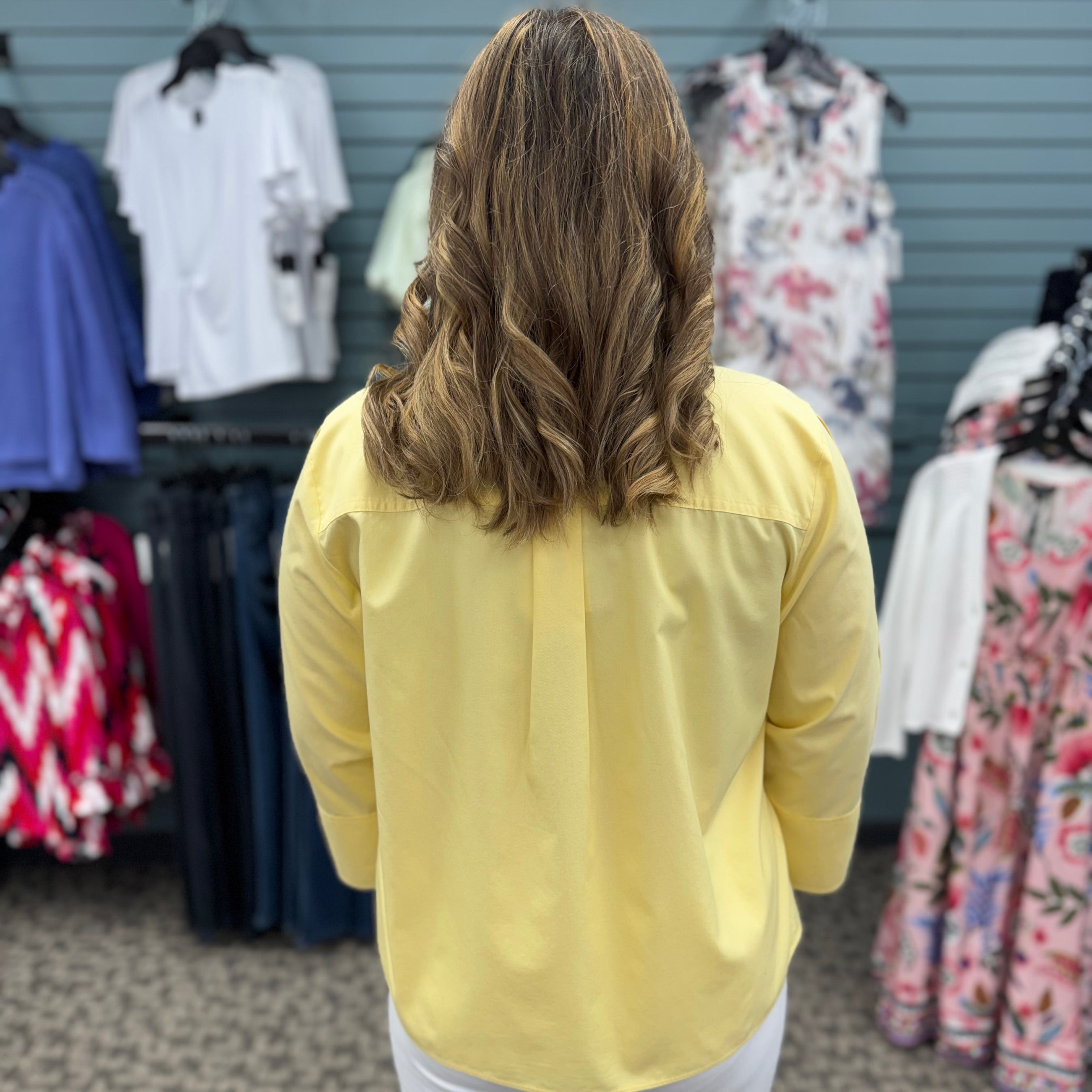 Lainey Button 3/4 Sleeve Detail Popover