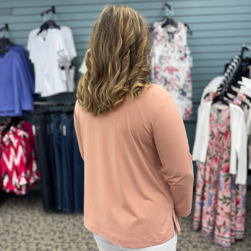 3/4 Sleeve V-neck Top