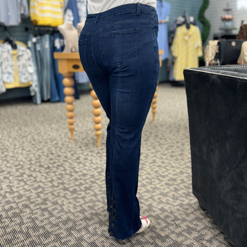 Back Button Boot Cut