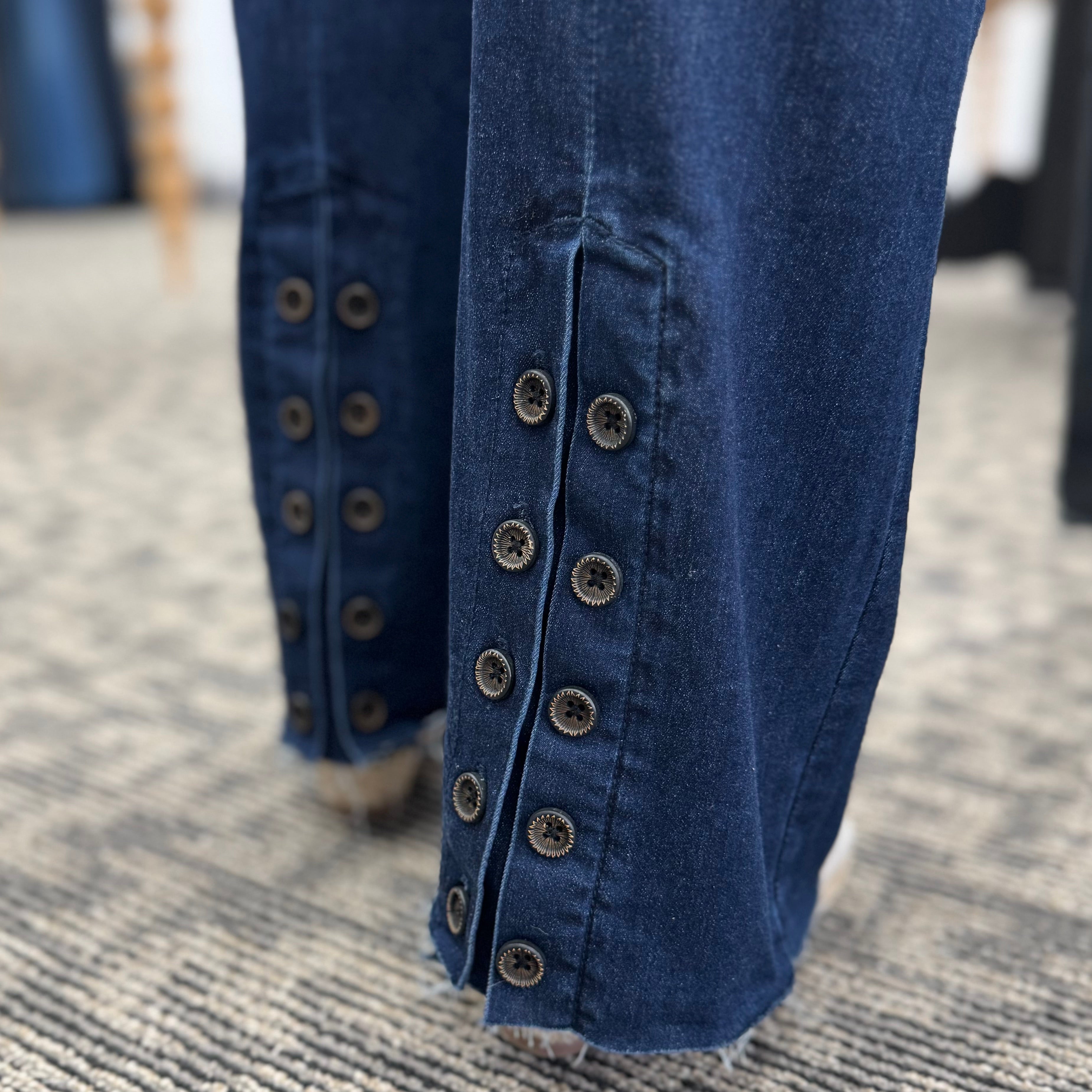 Back Button Boot Cut