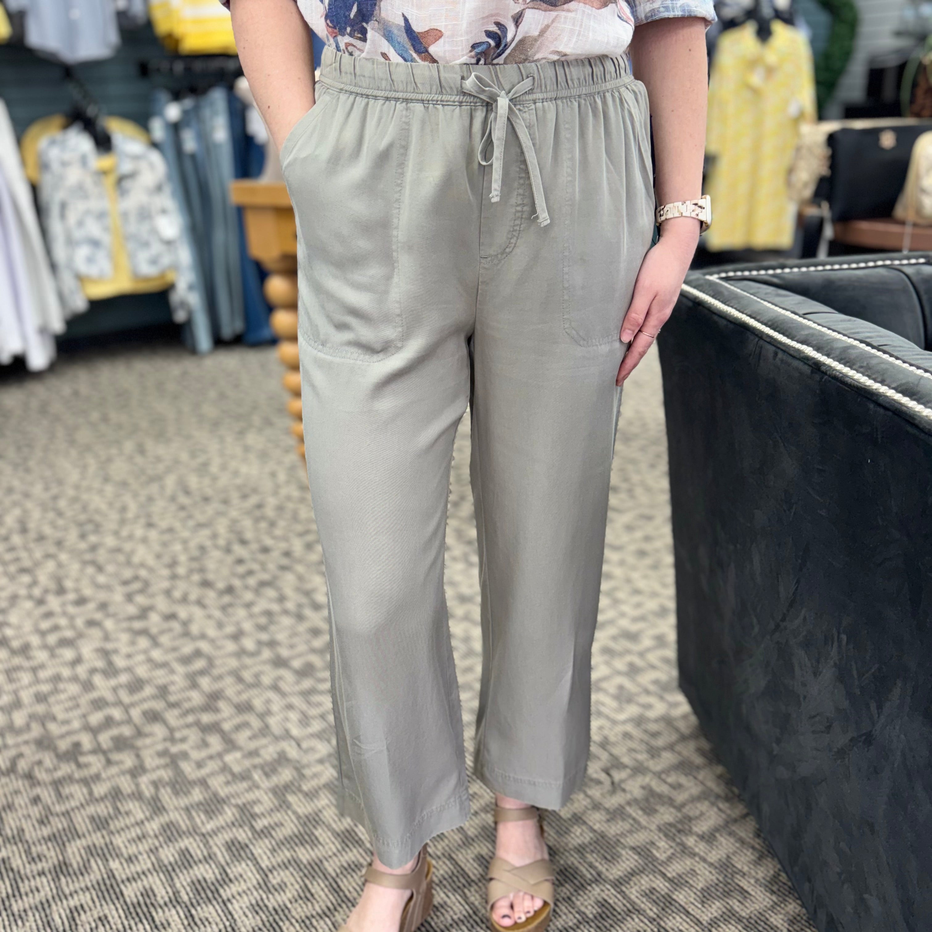 Tencel Wide Leg Jogger Pants