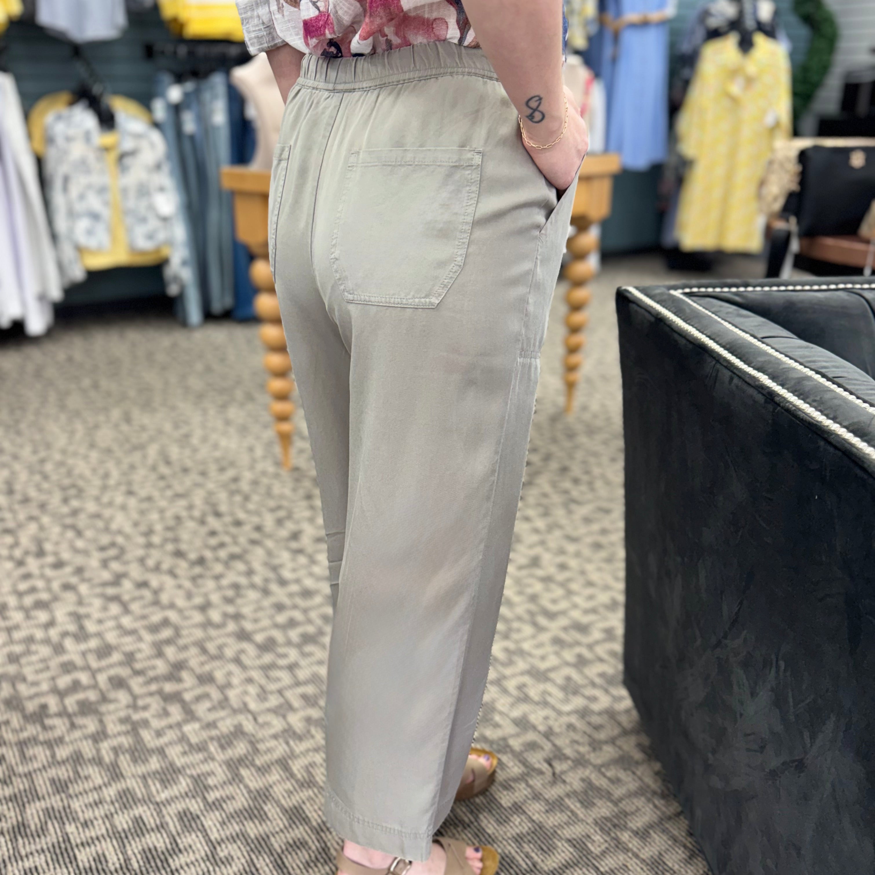 Tencel Wide Leg Jogger Pants