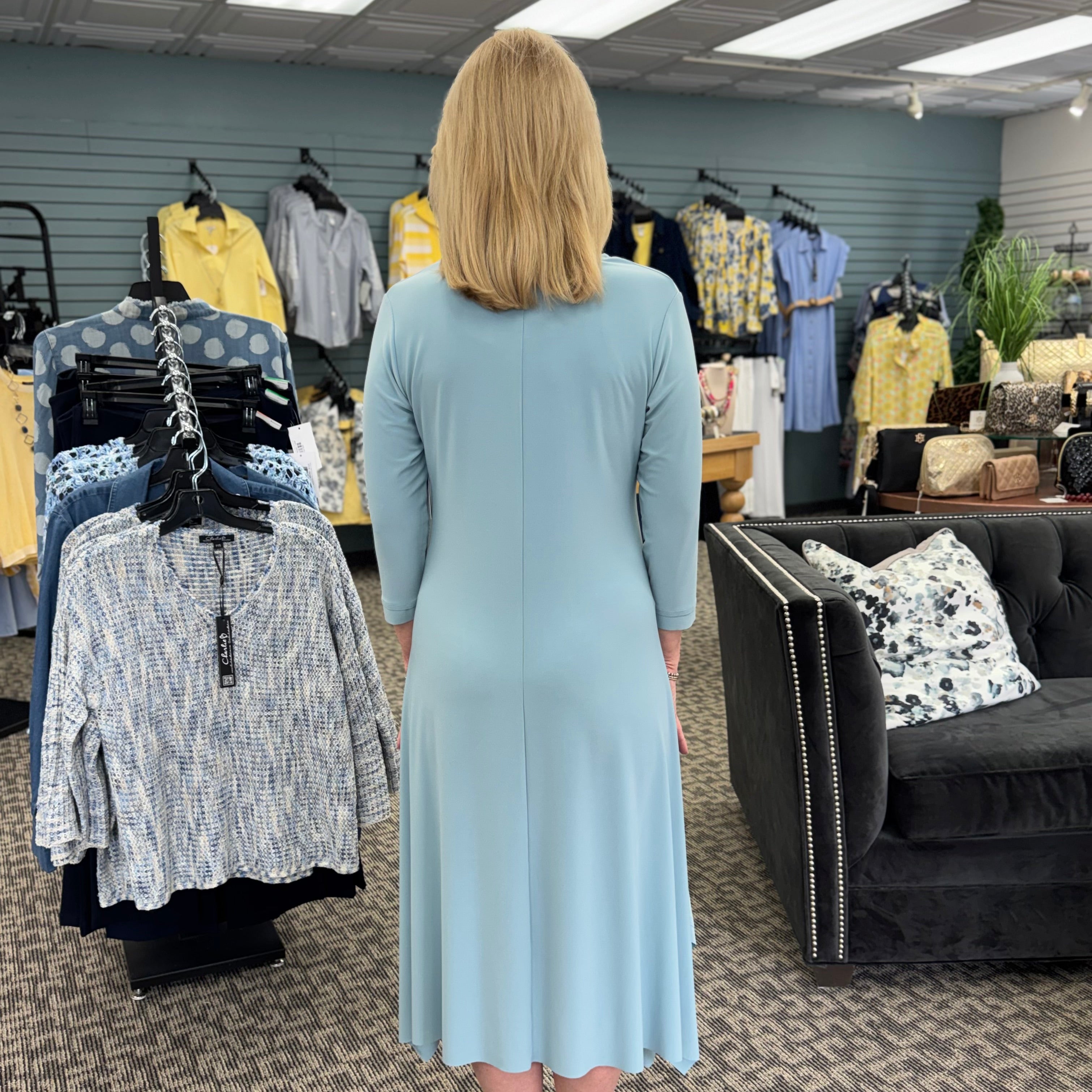 Splice V-Neck Dress
