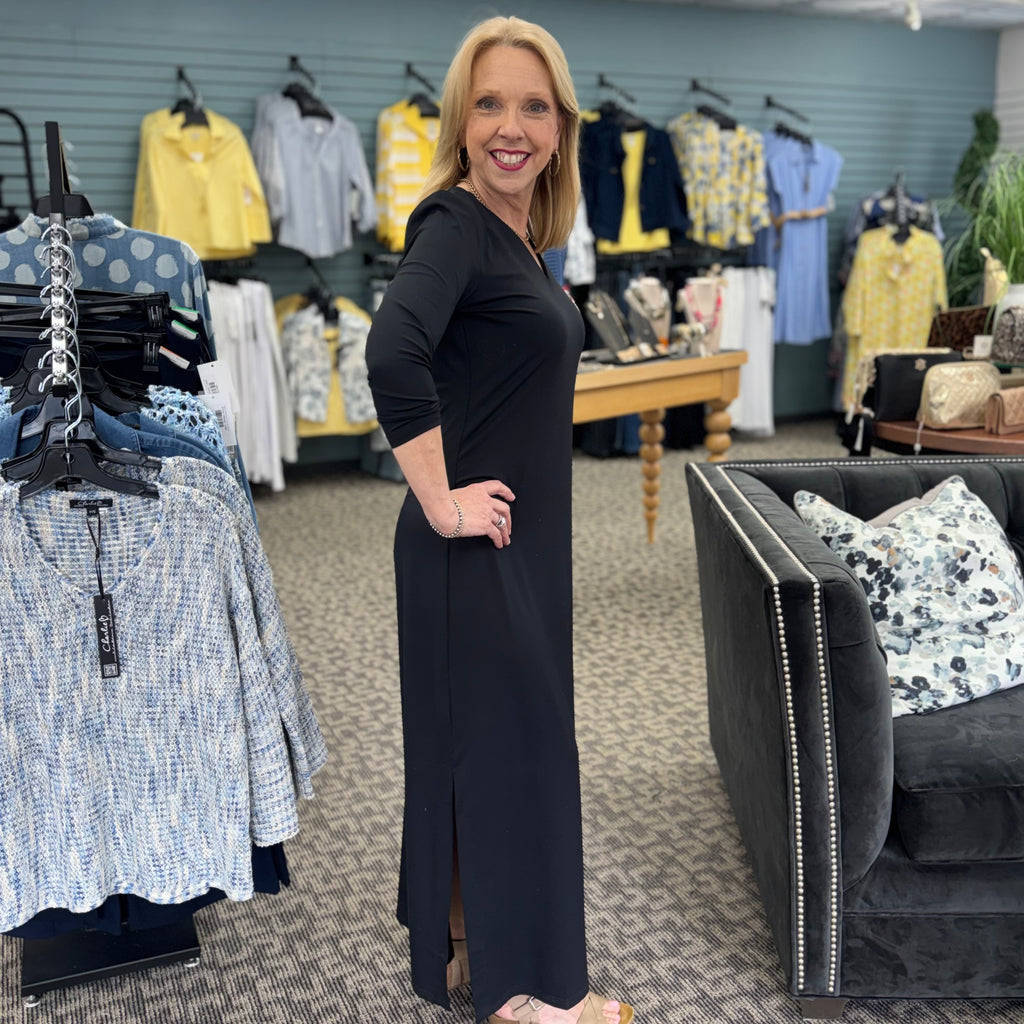 3/4 Sleeve Maxi Dress