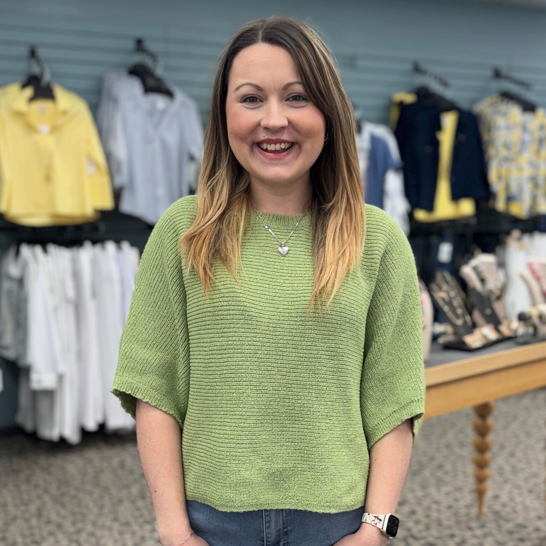 Open Weave Crop Crochet Dolman Sleeve Top