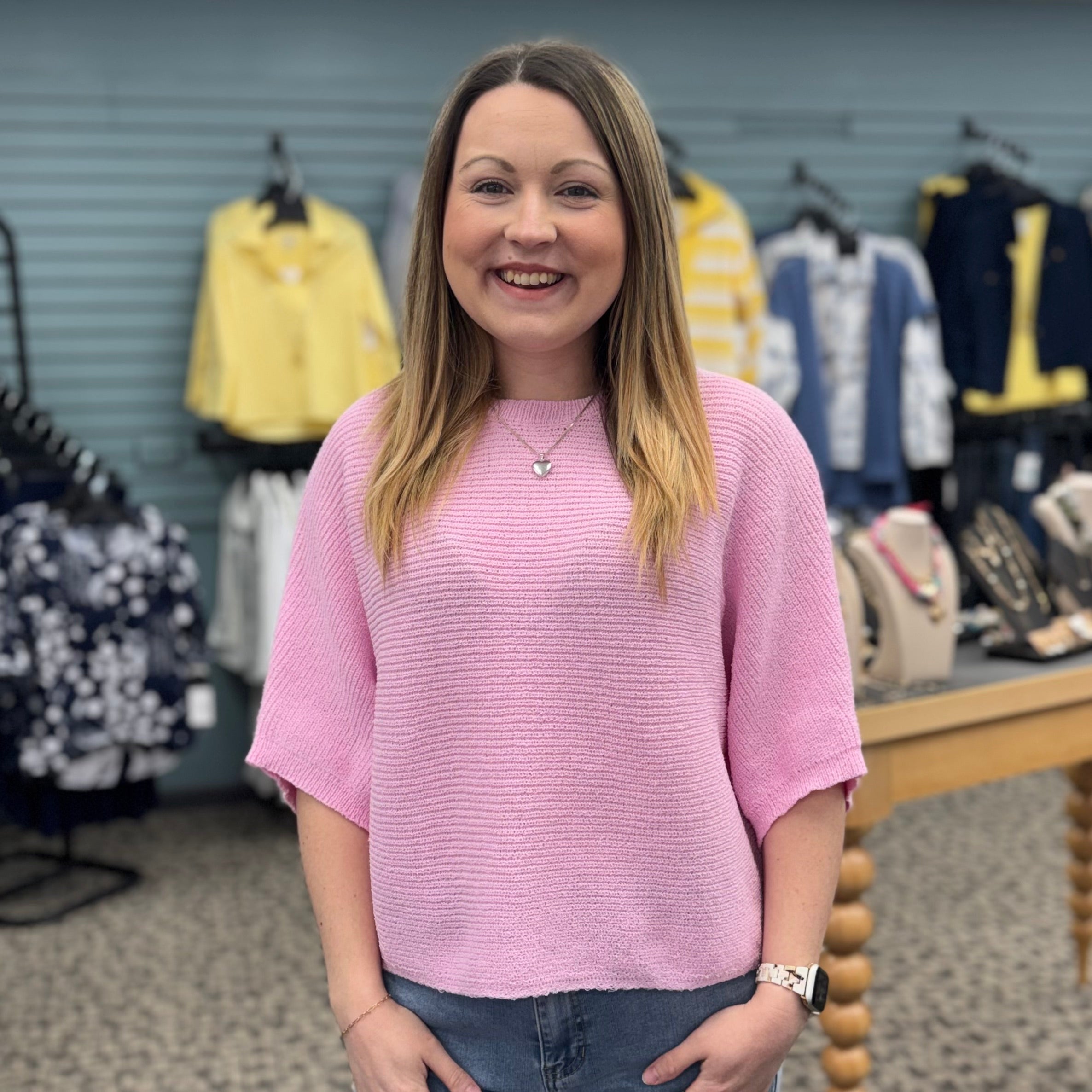 Open Weave Crop Crochet Dolman Sleeve Top