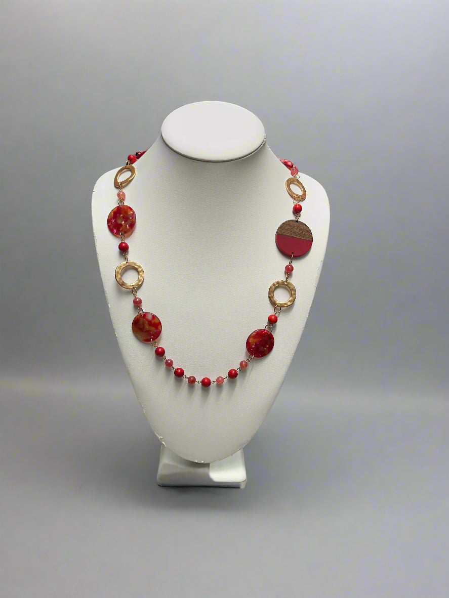 Wood Accent Necklace