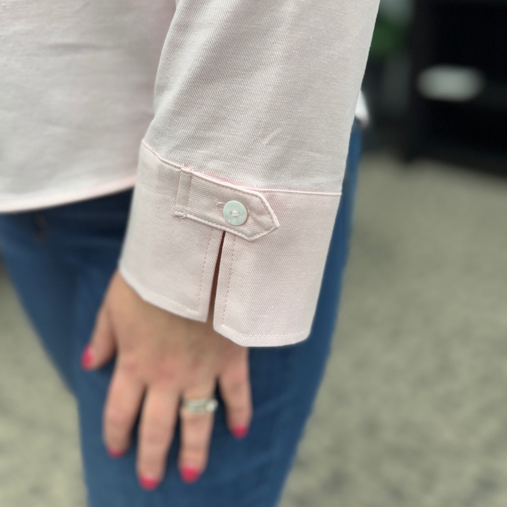 Stretch Cotton Tab Detail Shirt