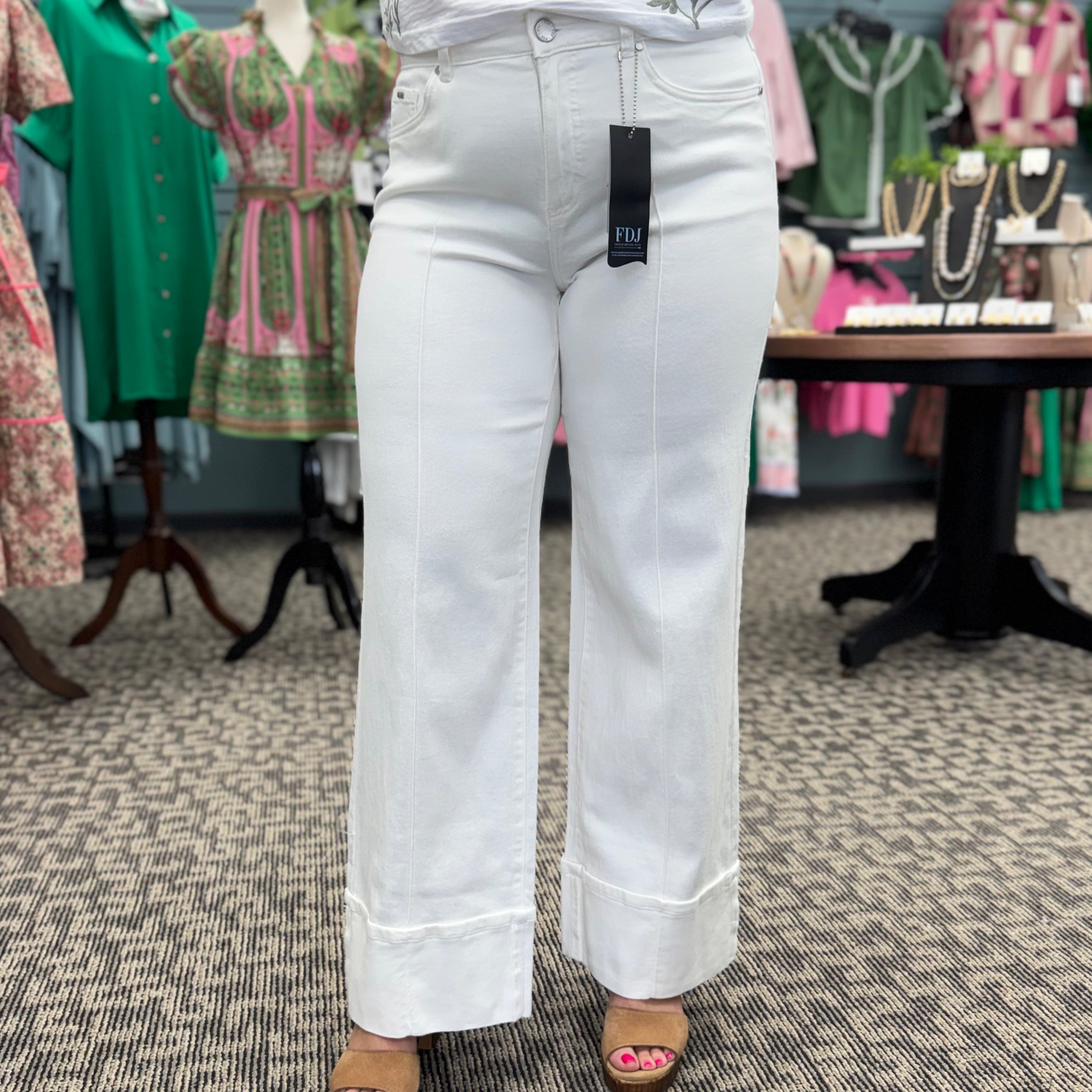 Olivia Cuffed Wide Leg Denim