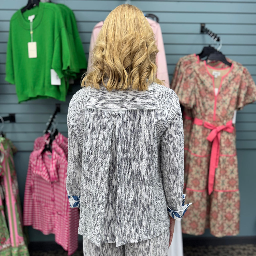 Crinkle Crepe Floral Mix Luna Jacket