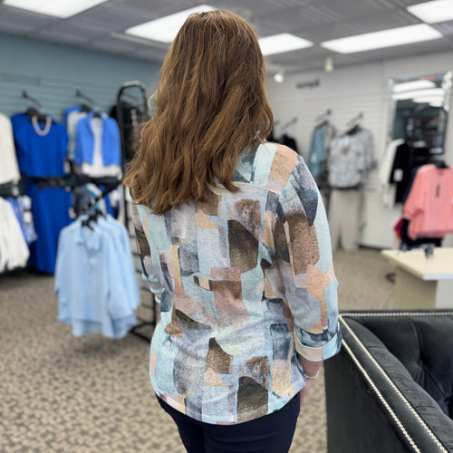3/4 Sleeve Henley Top – Coppertone