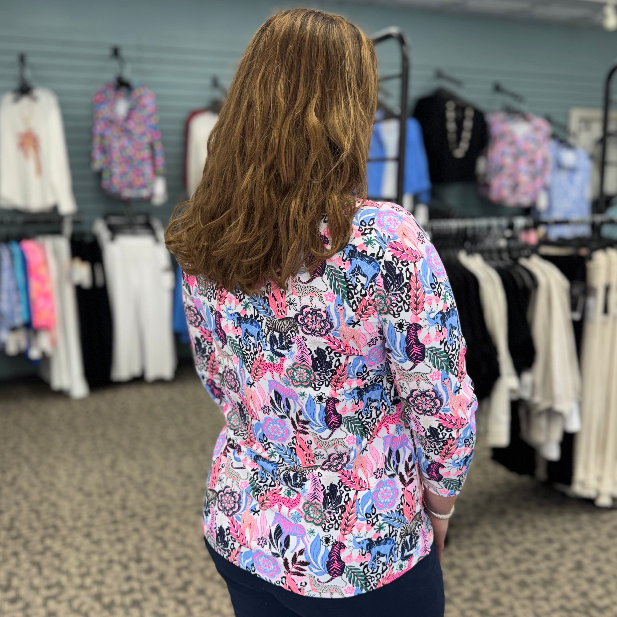 V-Neck 3/4 Sleeve Top