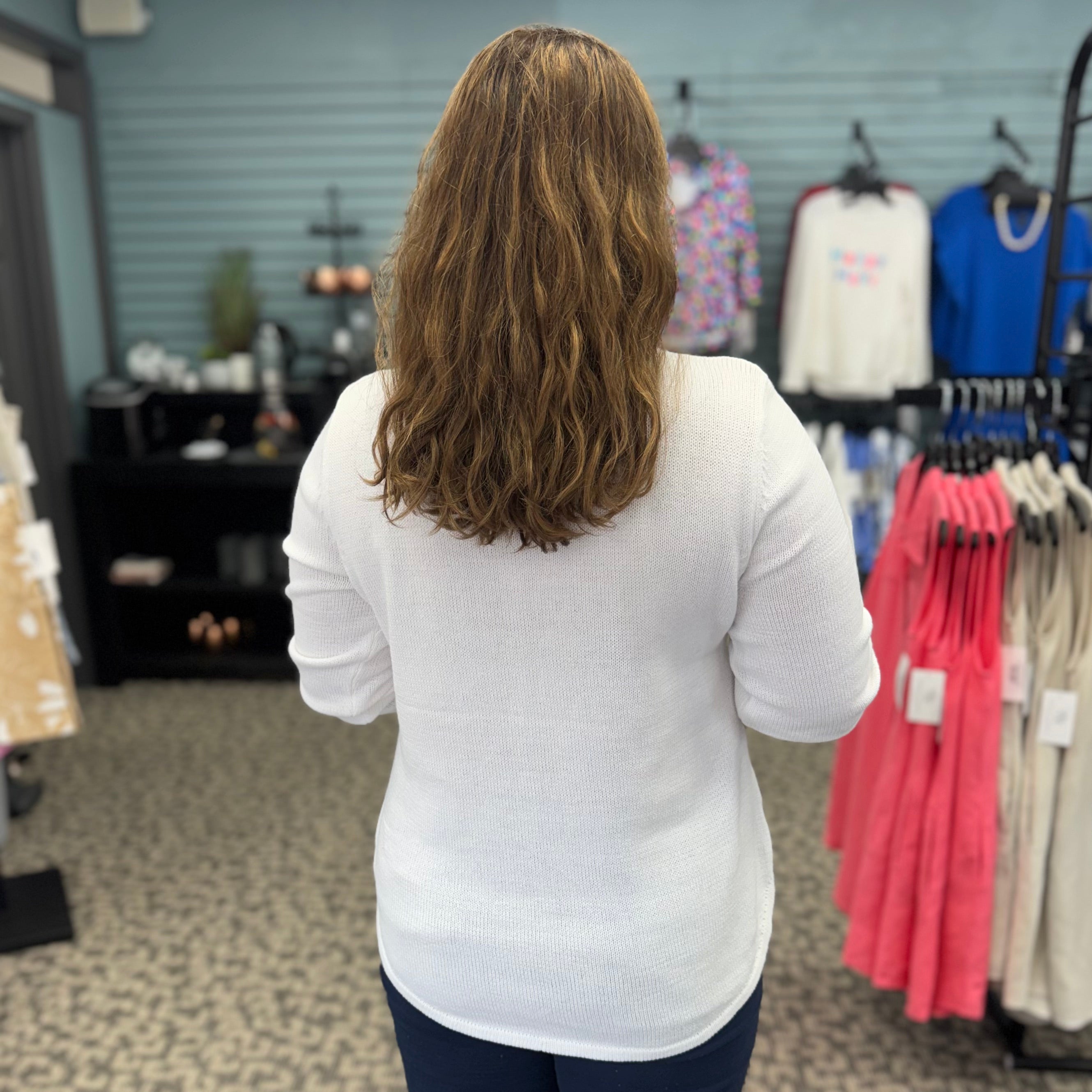 Knitted Scoop Neck Sweater