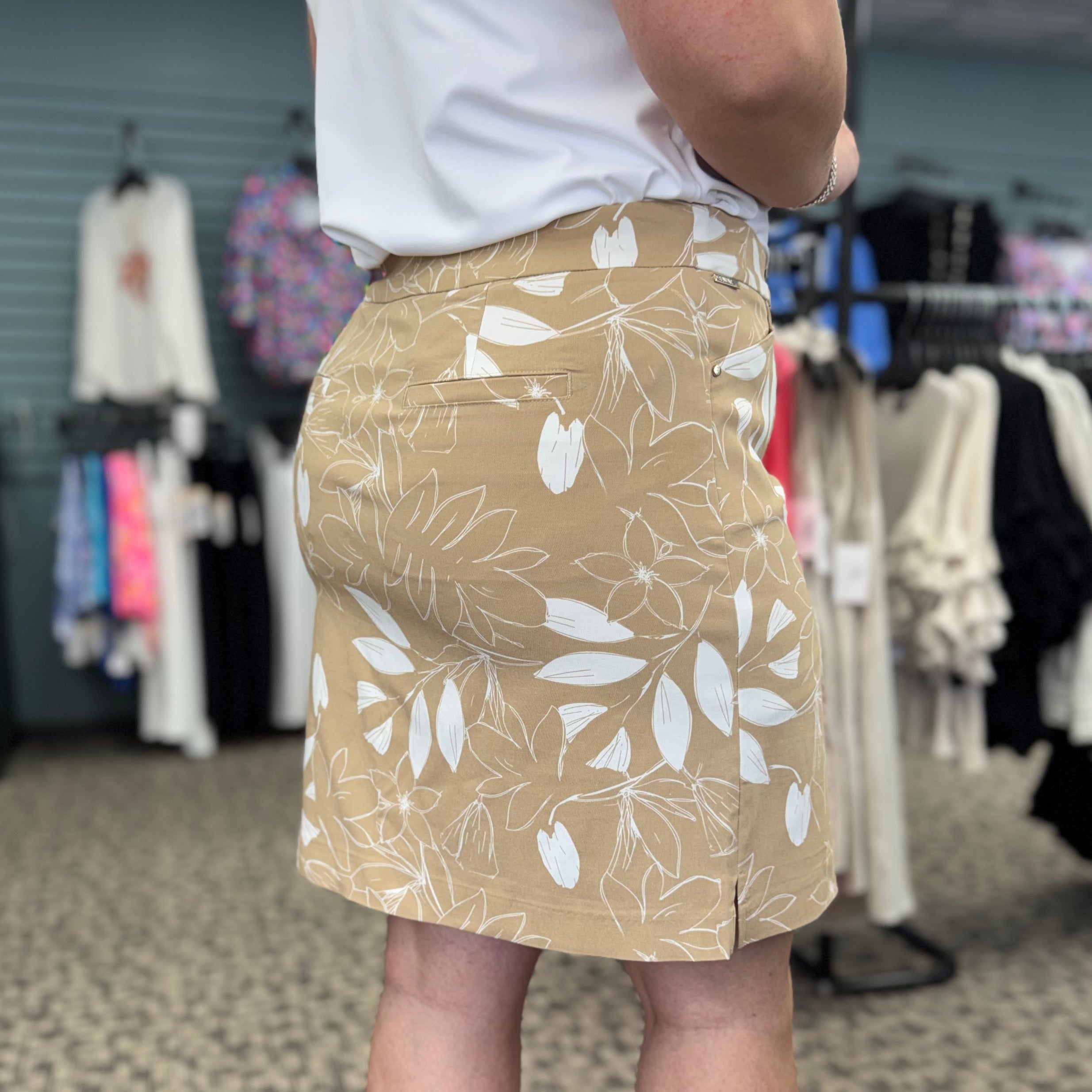 Renuar Floral Print Skort