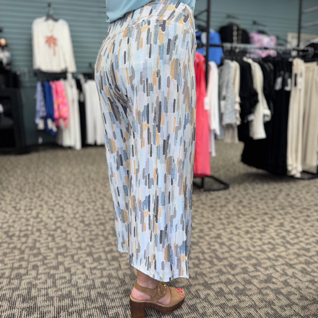 Side Slit Wide Capri Pant