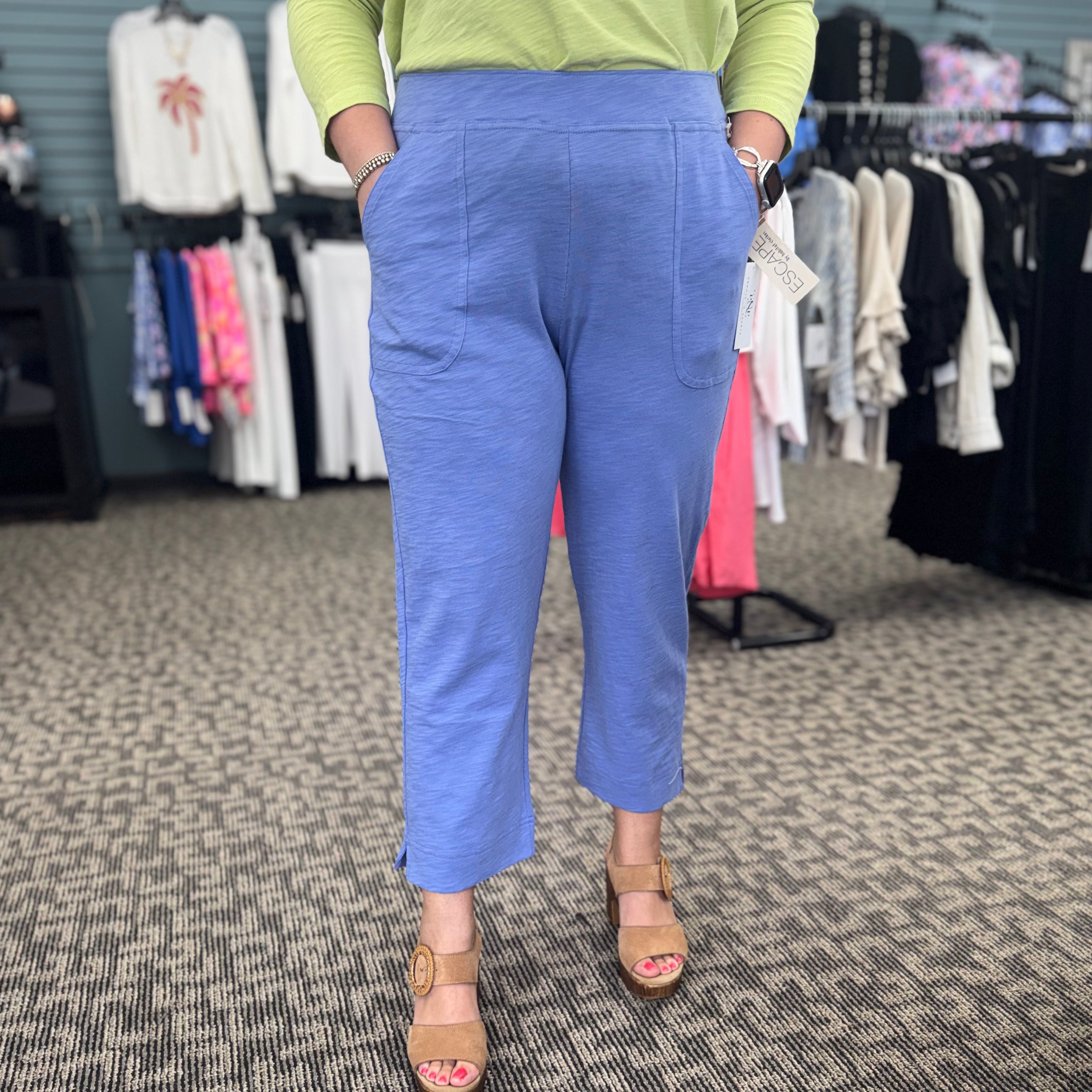 Cotton Slub Pocket Capri