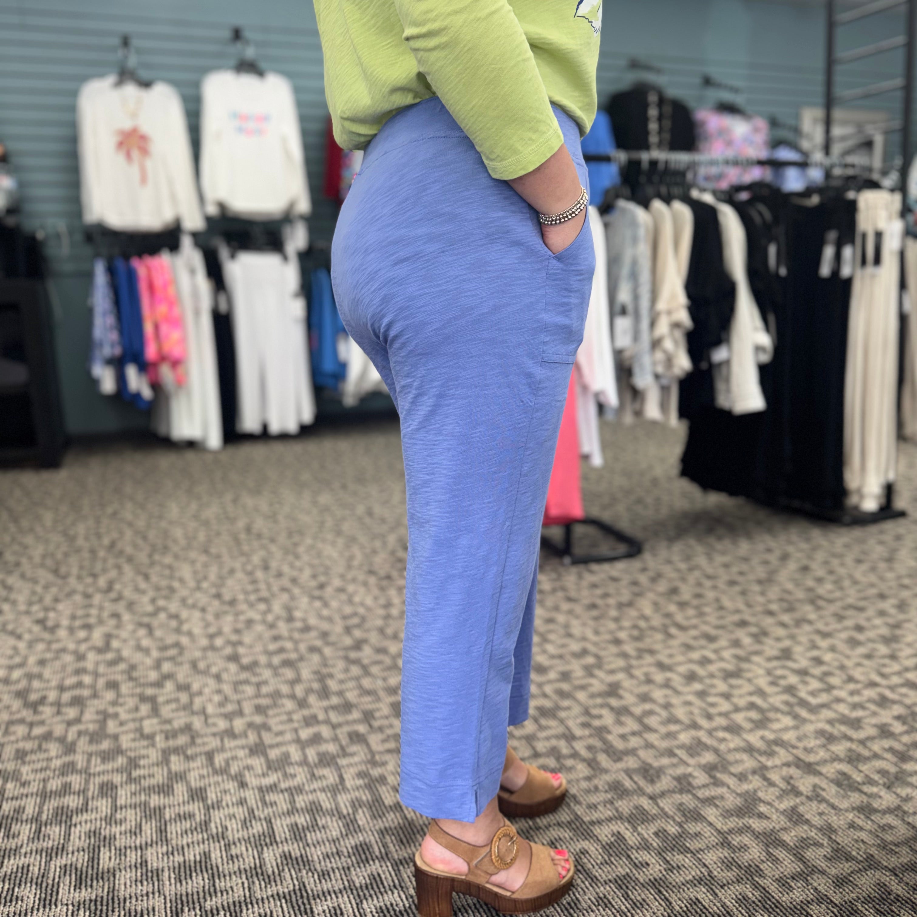 Cotton Slub Pocket Capri