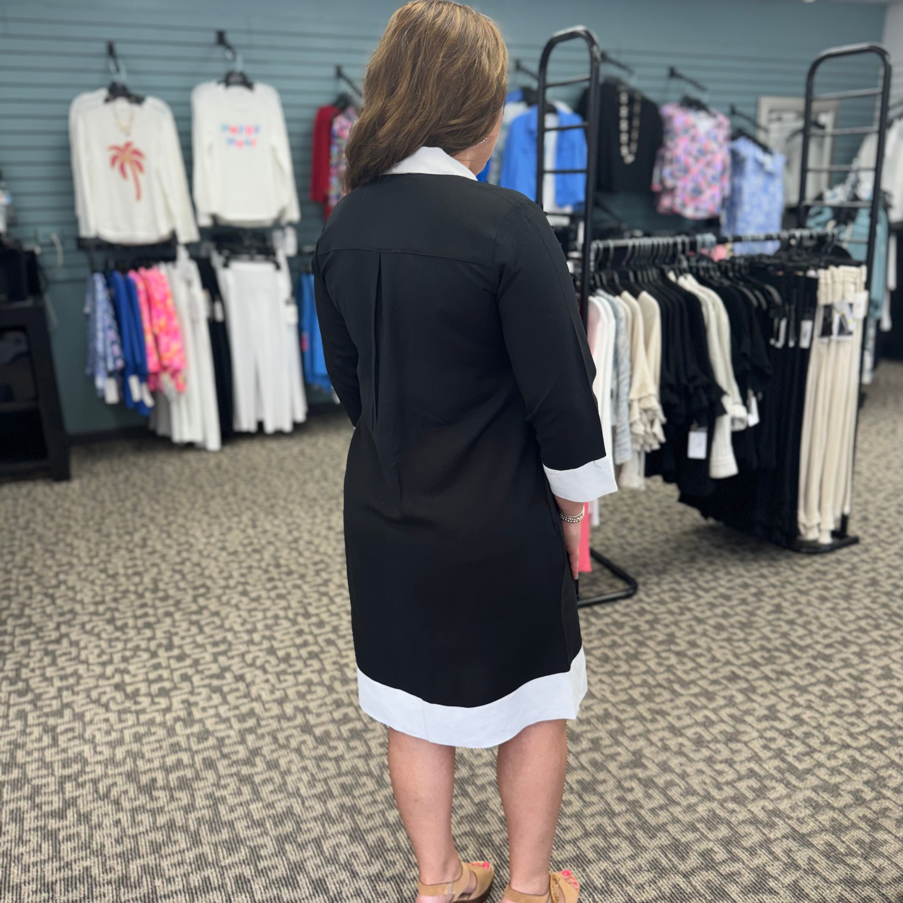 Color Trim Dress