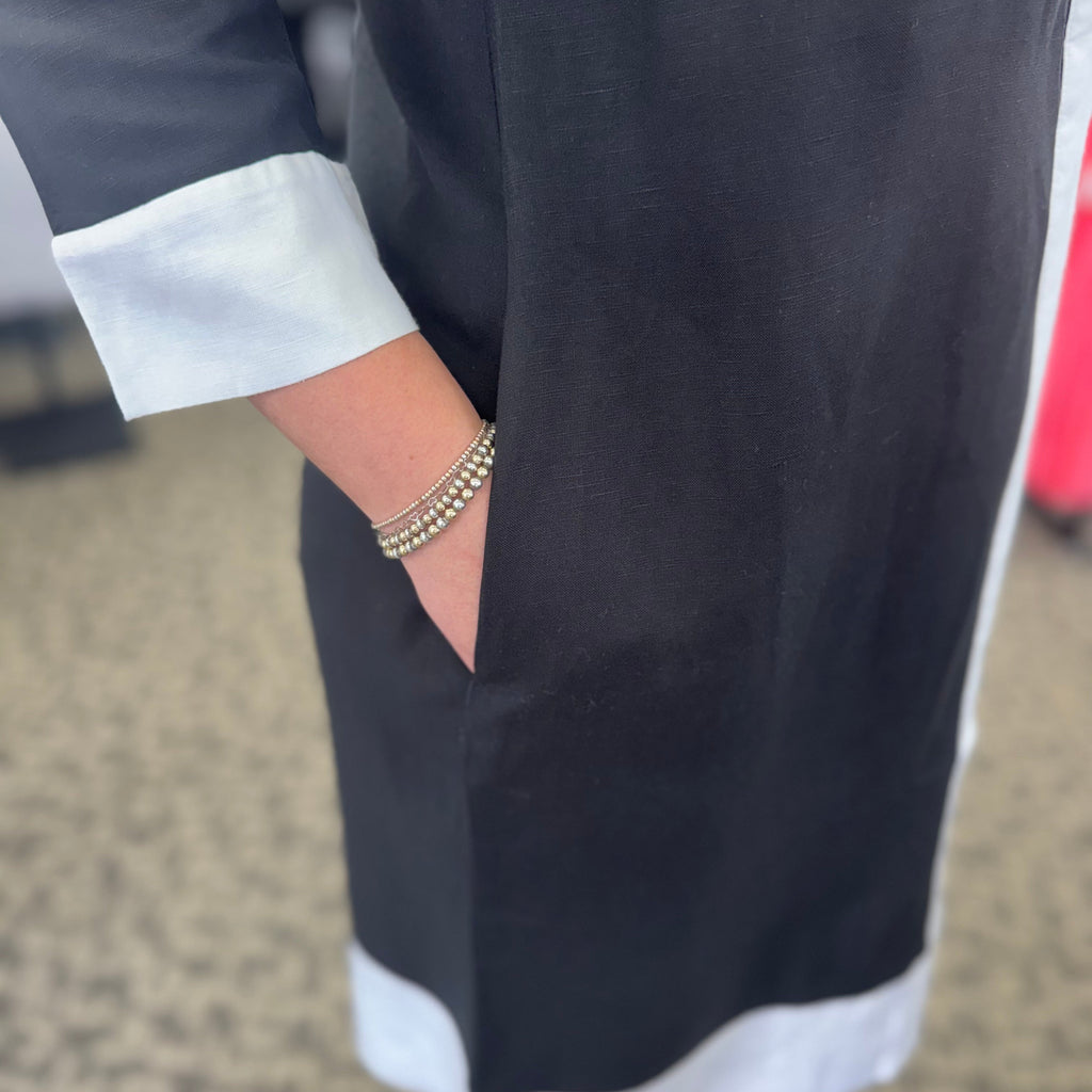 Color Trim Dress