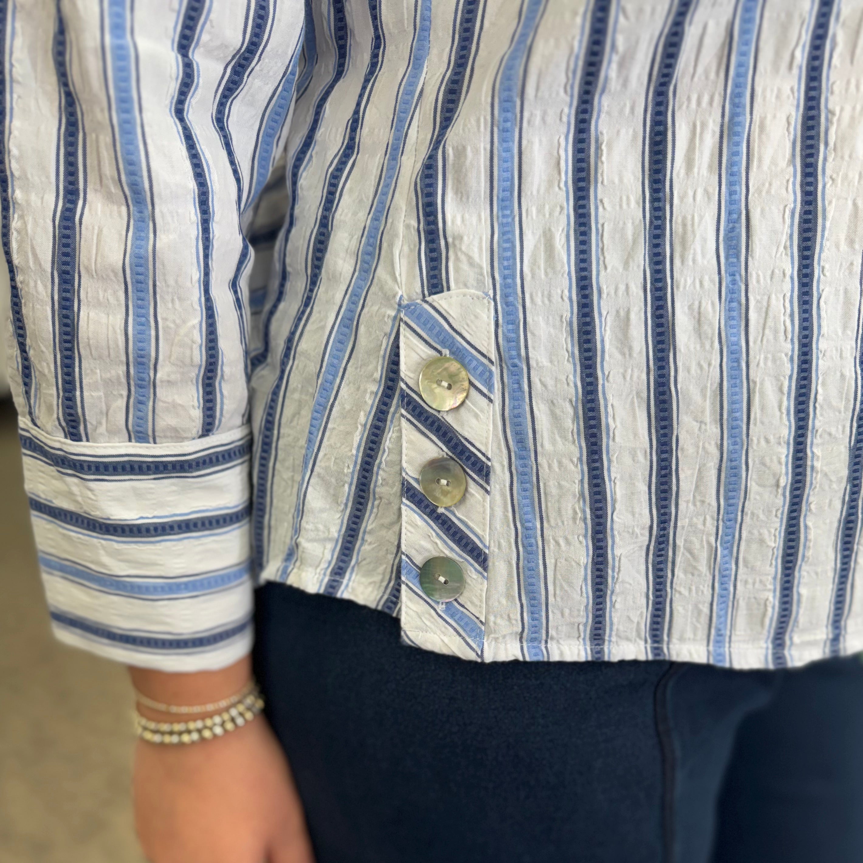 Hampton Stripe Half Placket Pullover