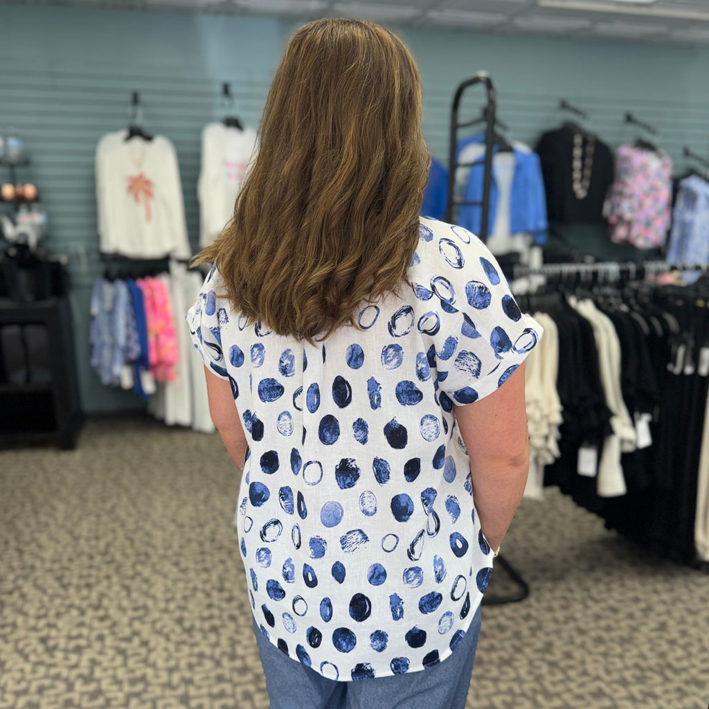 Linen Dot Cabana Shirt