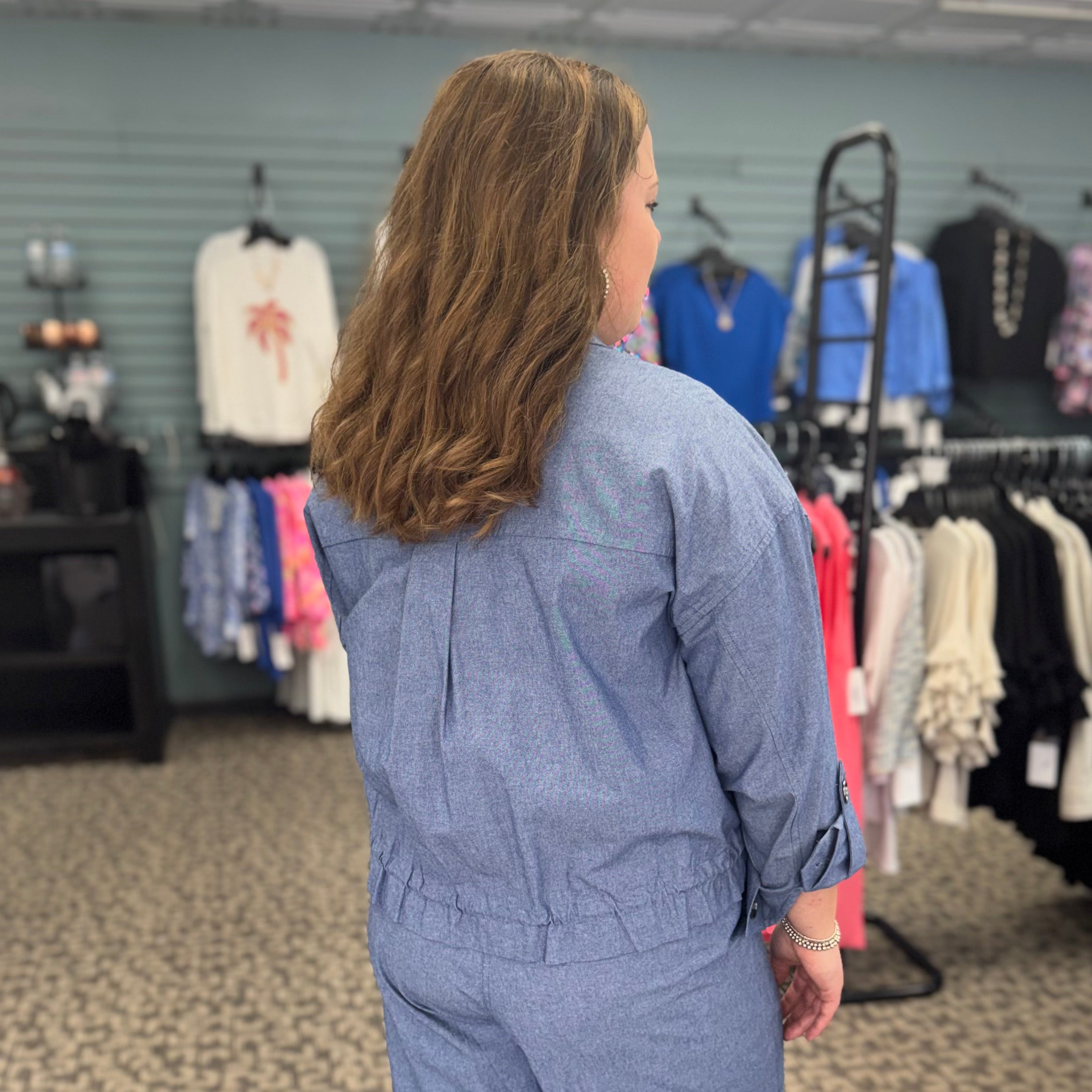 Roll Tab Cuff Long Sleeve Utility Jacket