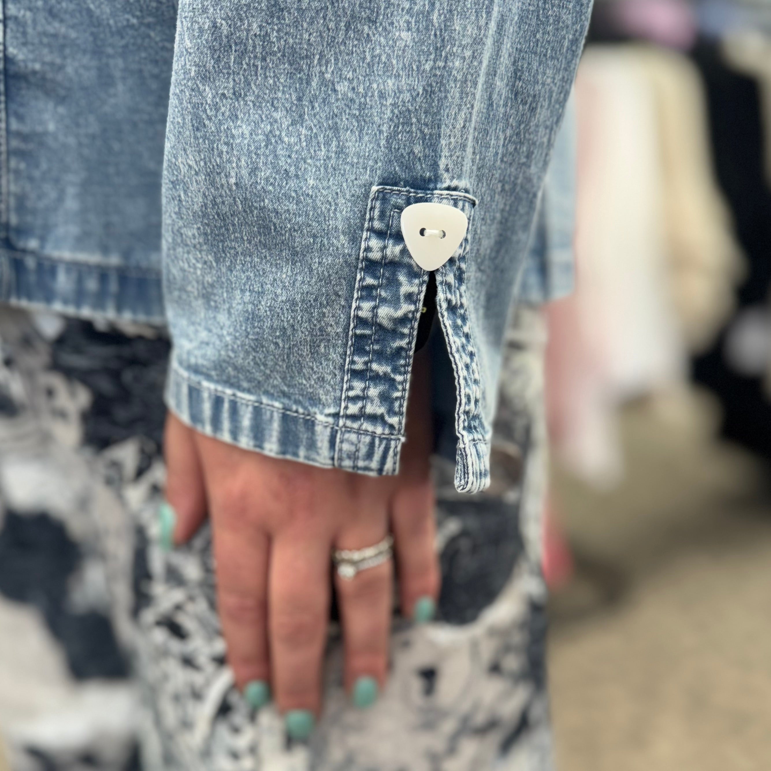 Washed Denim Shirt Jacket
