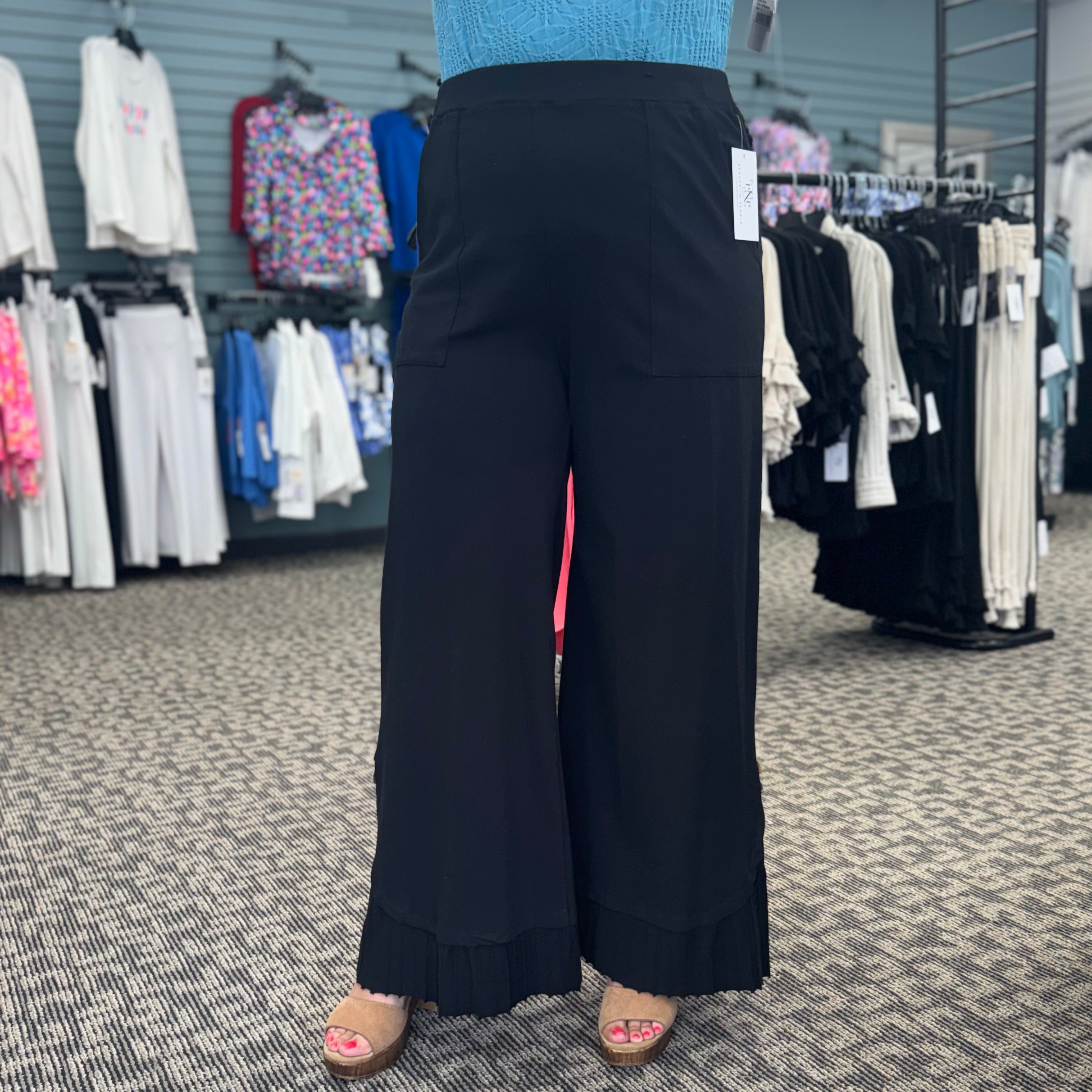 Mineral Wash Wide Leg Pant