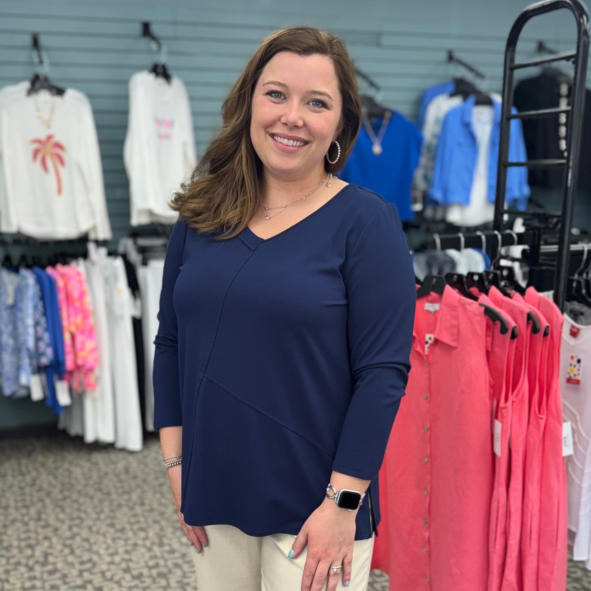 Core Travel Solid Seamed Tunic