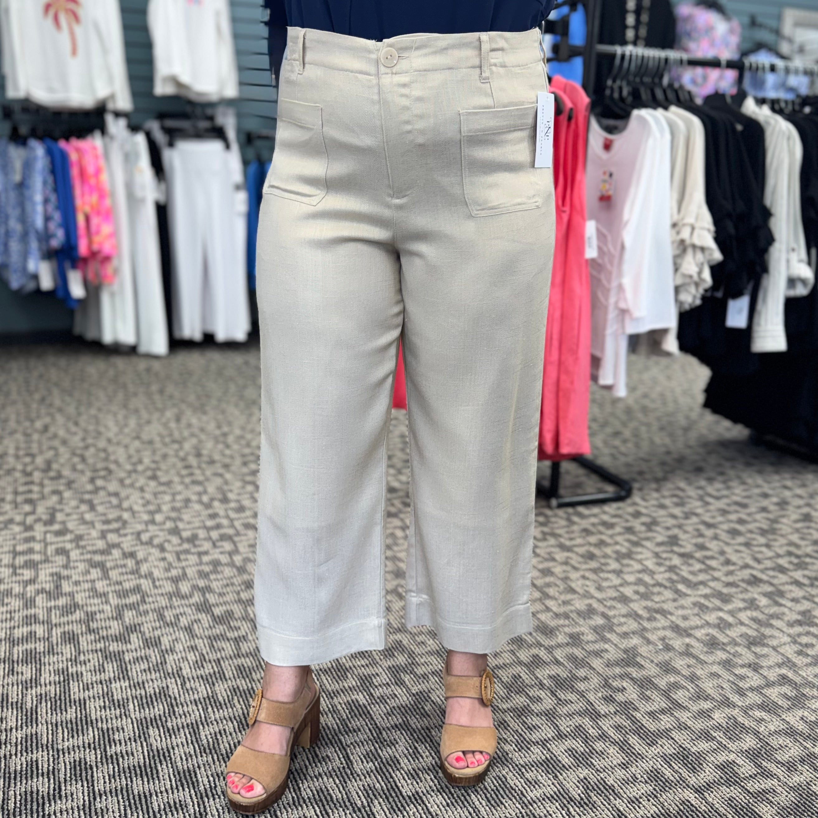 Renuar Gold Woven Pant
