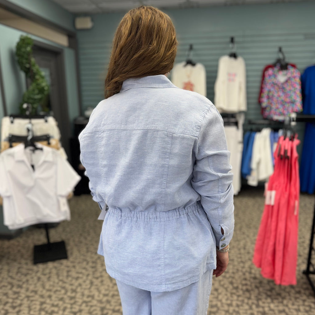 Linen Solid  Jacket