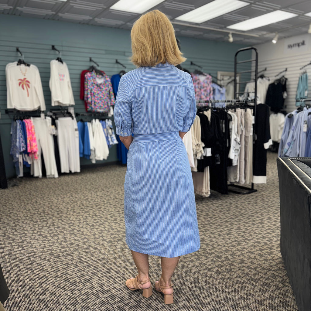 Esther Seersucker Shirt Dress