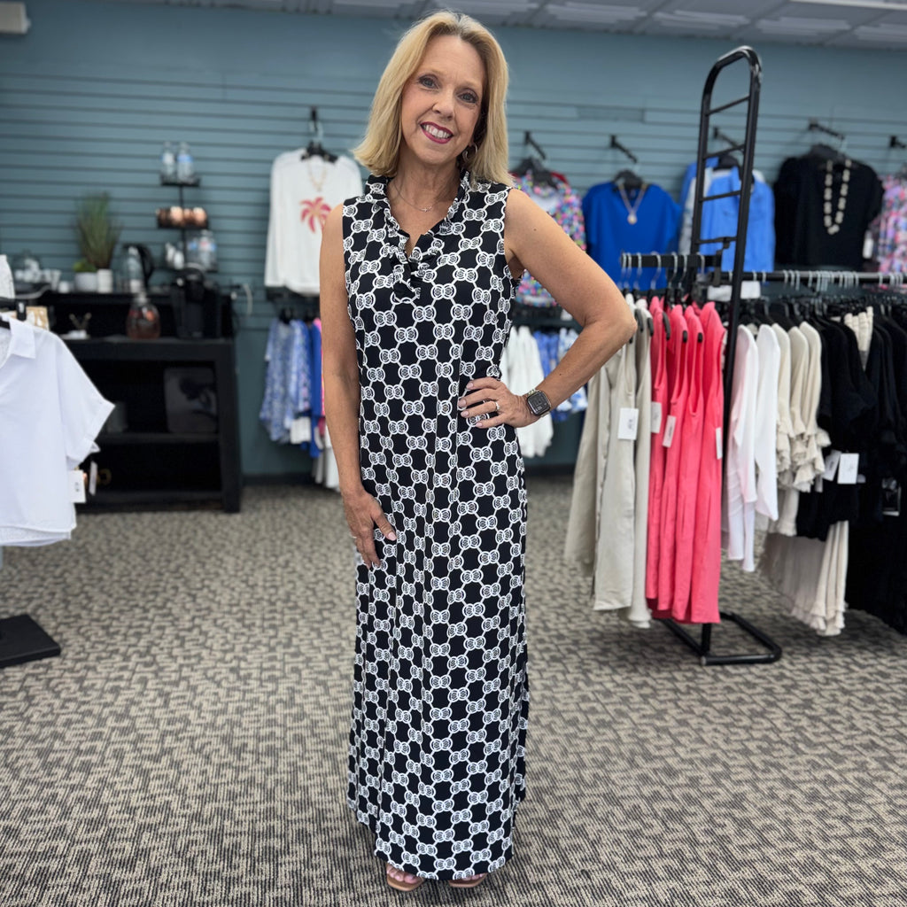 Maxi Ruffle Sleeveless Dress