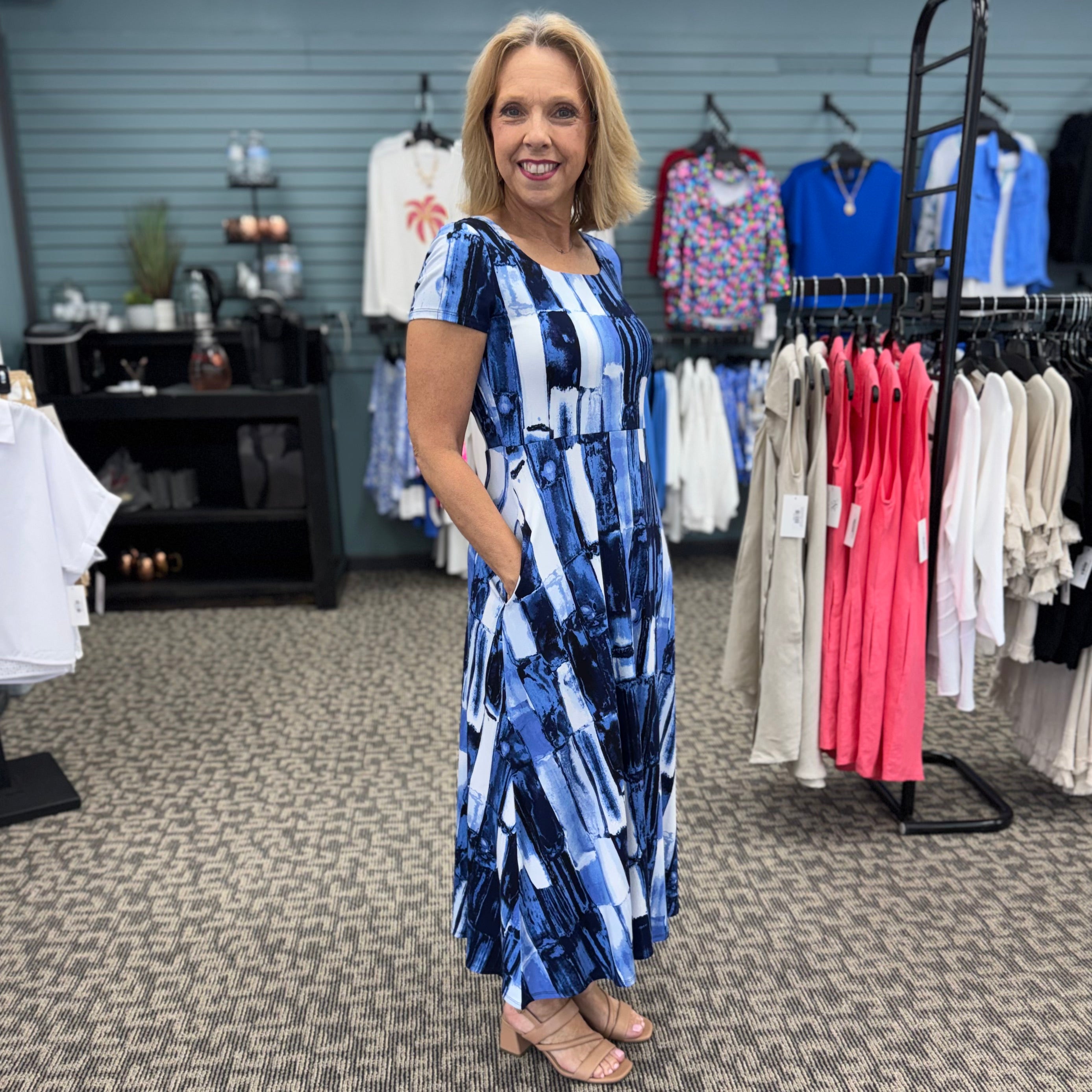 Core Travel BrushStroke Swing Dress