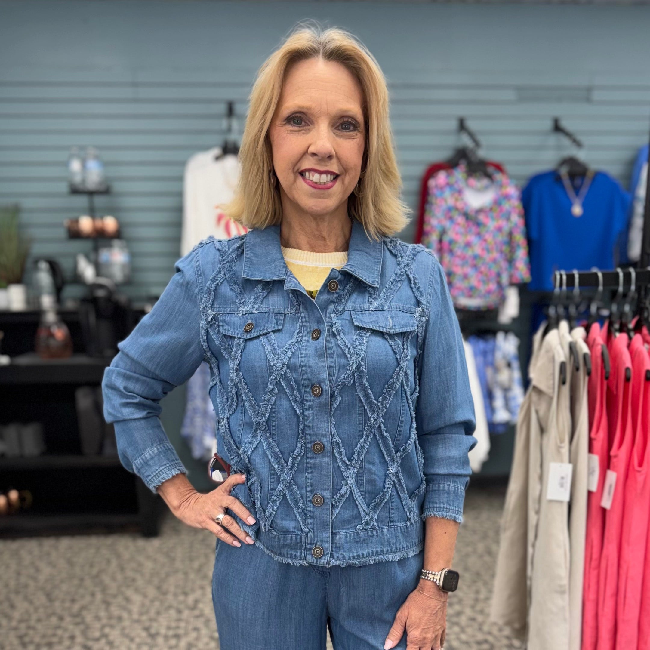 Cuffed Long Sleeve Jean Jacket