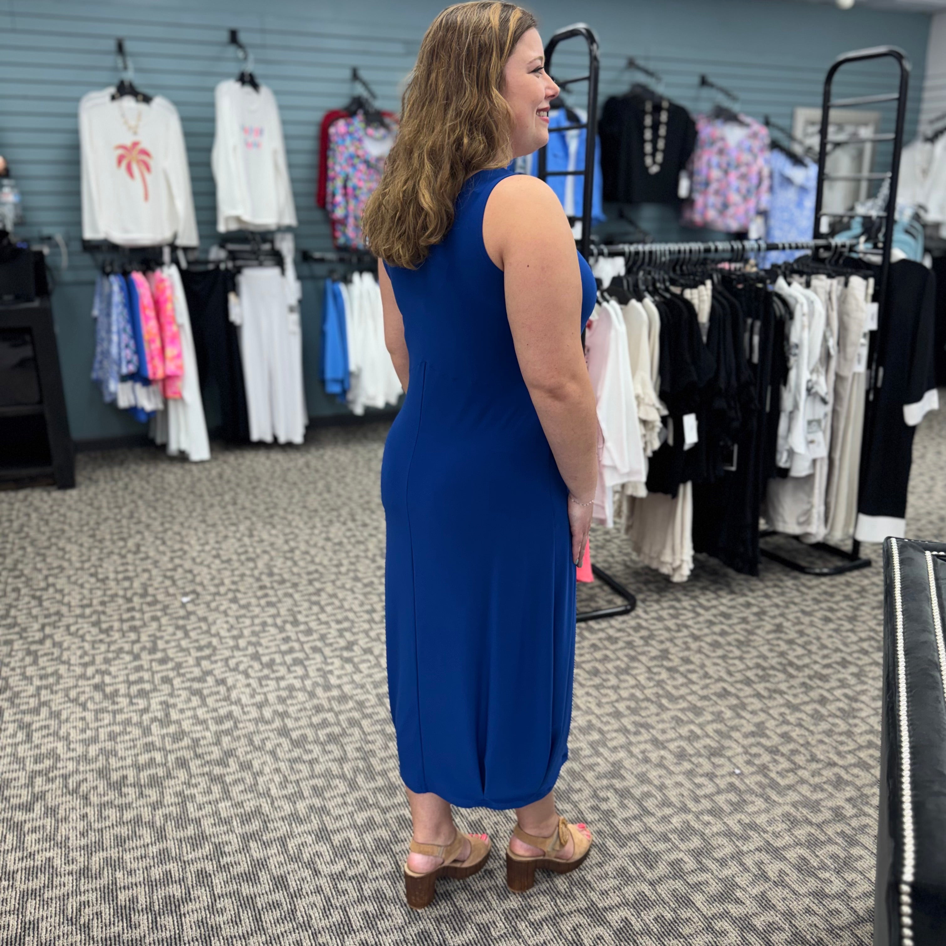Nu Pleat Hem Tank Dress