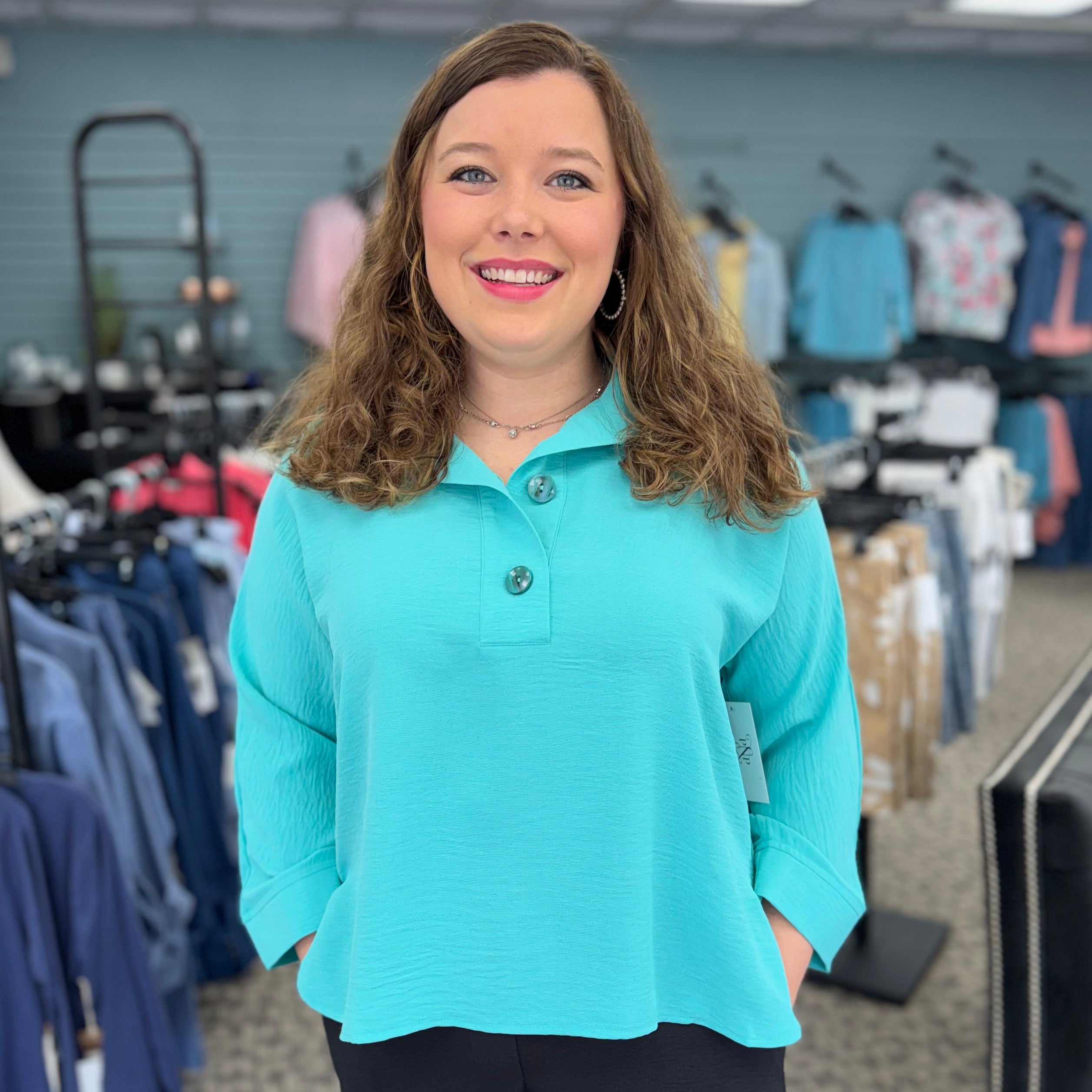 Airflow Solid Collar Tunic