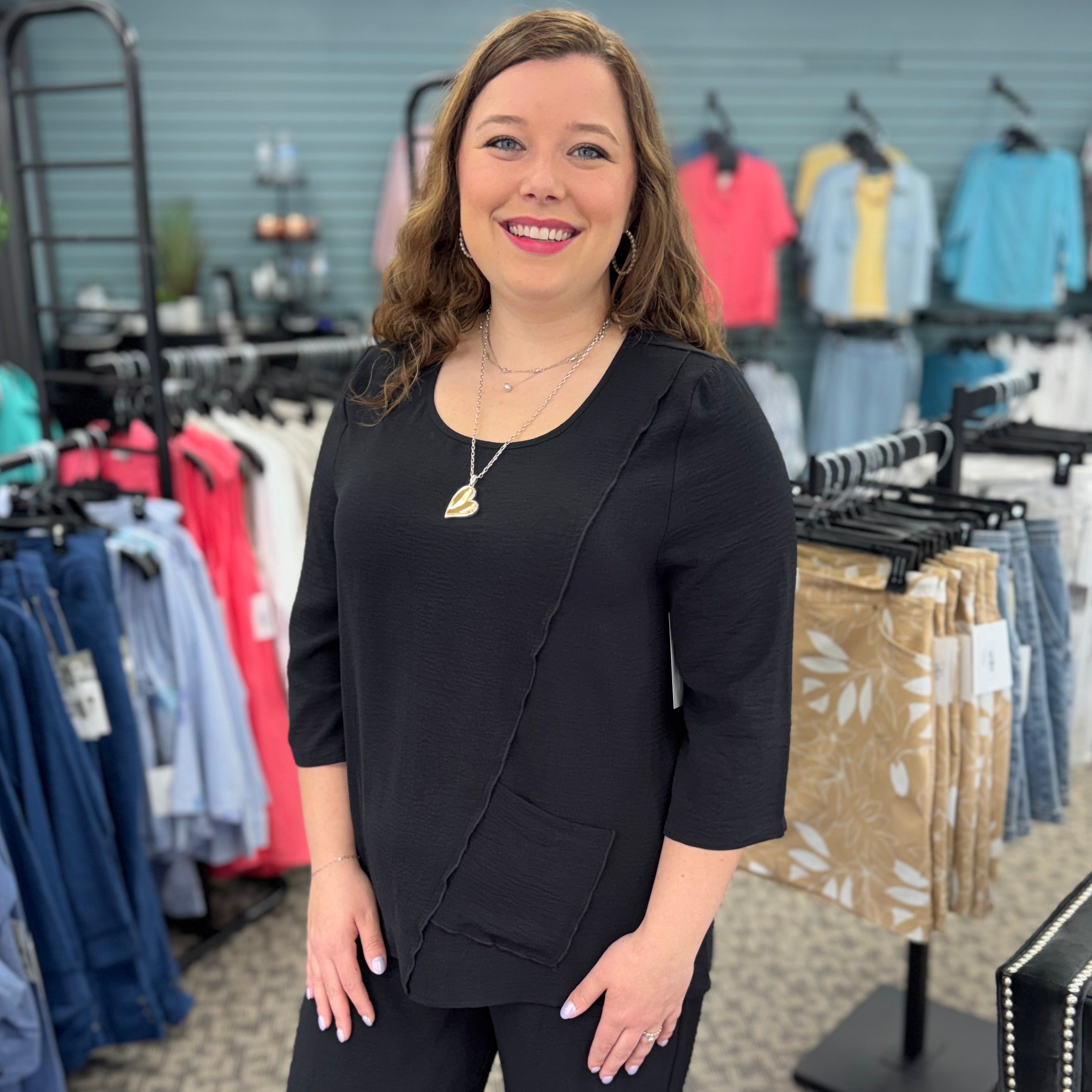 Airflow Solid Pocket Detail Tunic