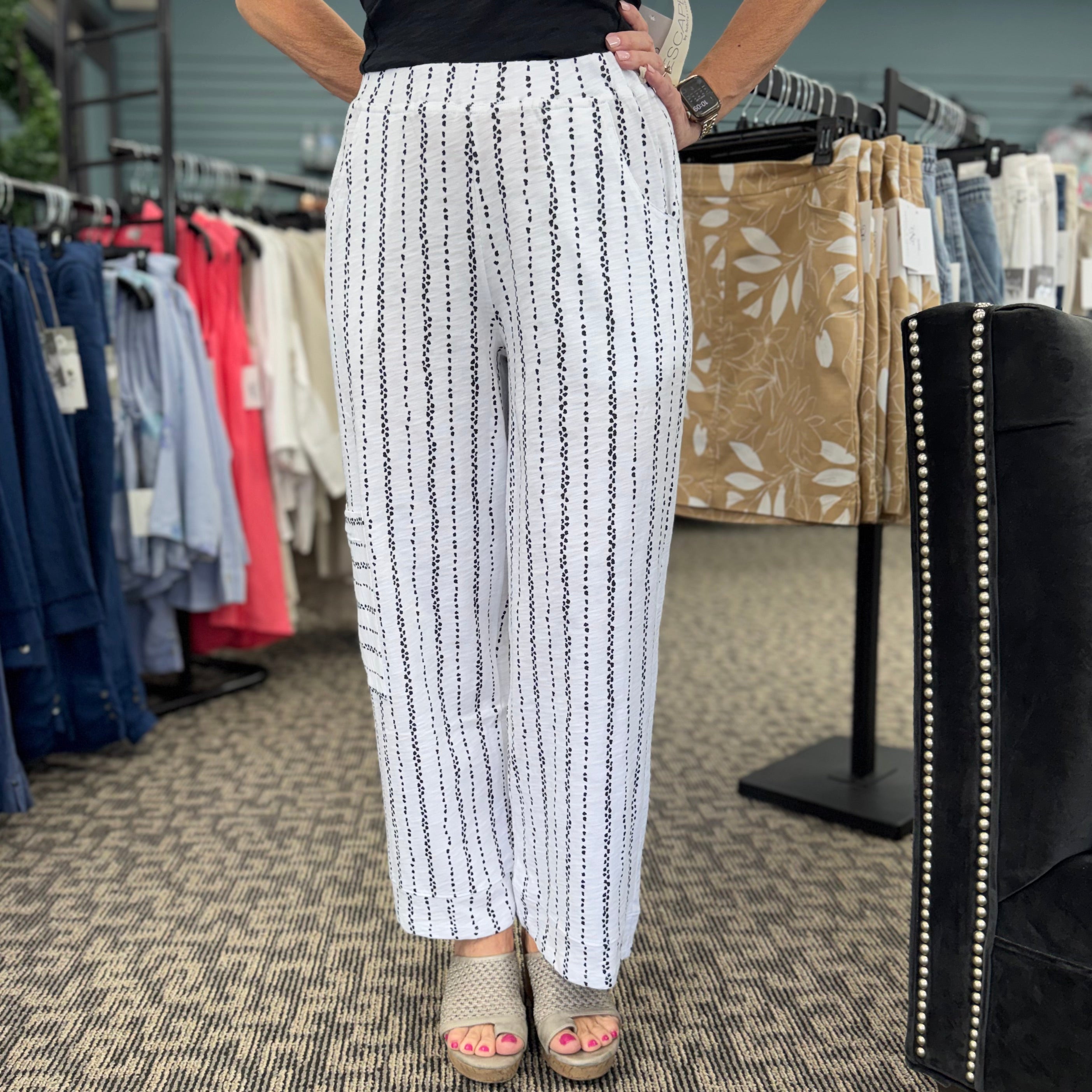 Driftwood Stripe J Pocket Flood Pant