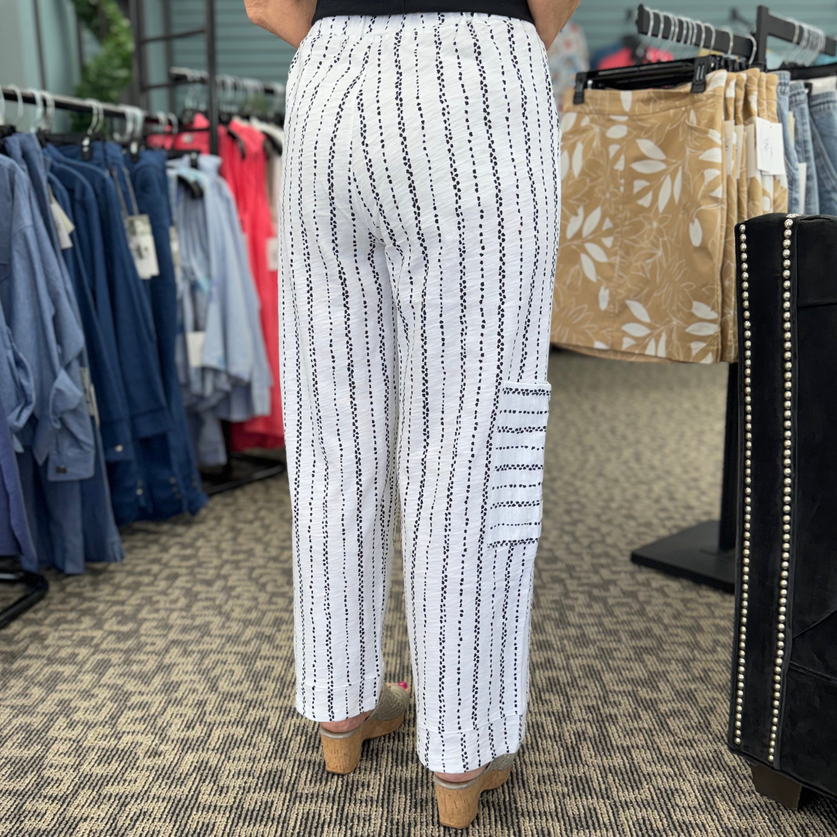 Driftwood Stripe J Pocket Flood Pant