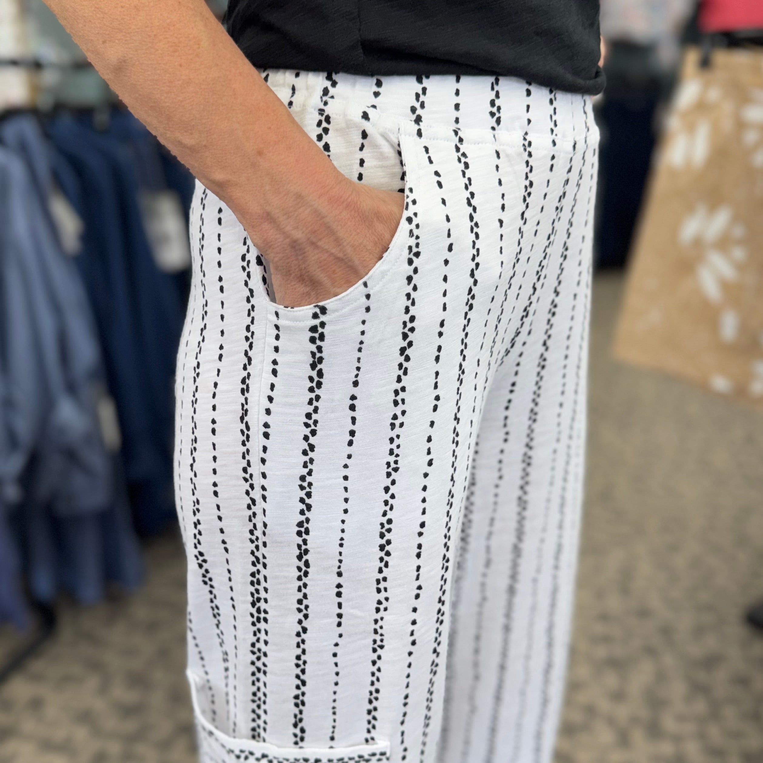 Driftwood Stripe J Pocket Flood Pant