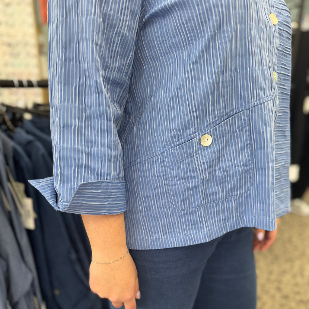 Santorini Stripe Daphne Shirt
