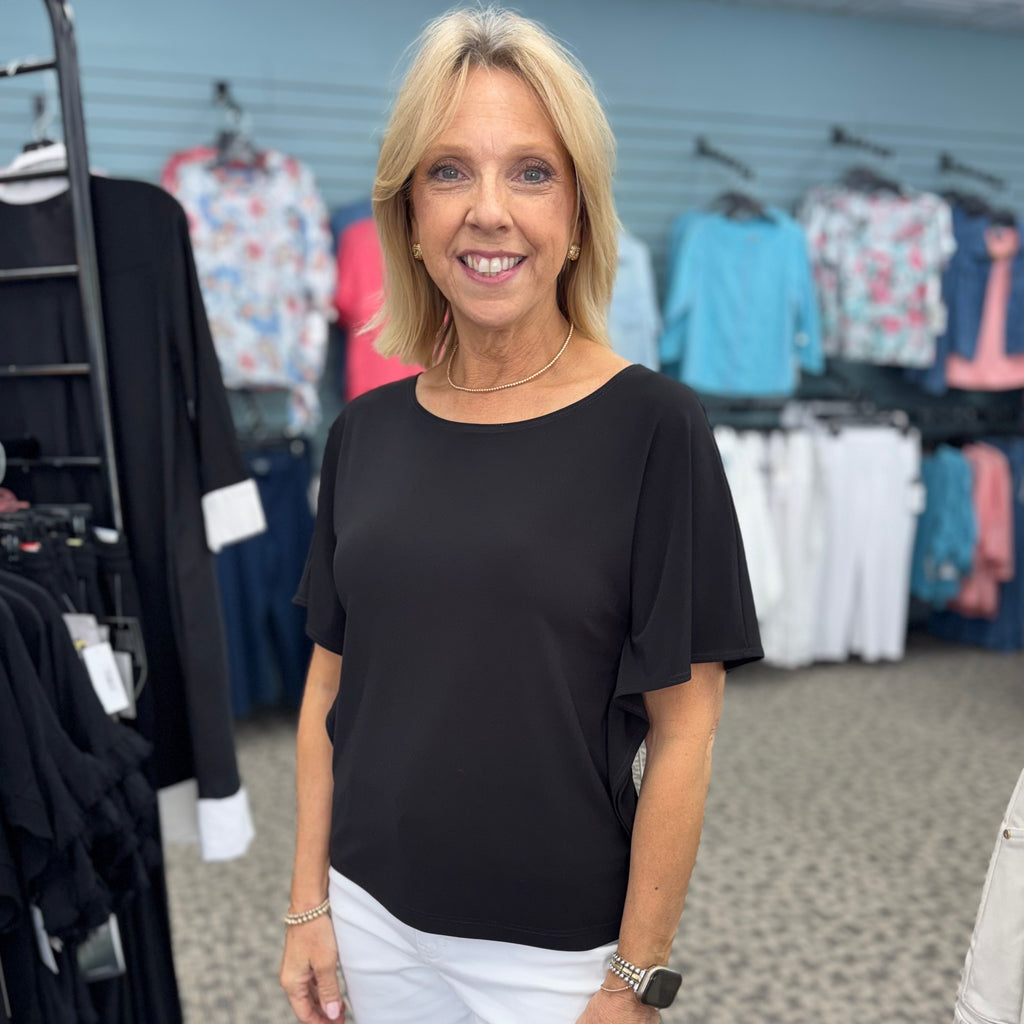Caftan Flutter Sleeve Top