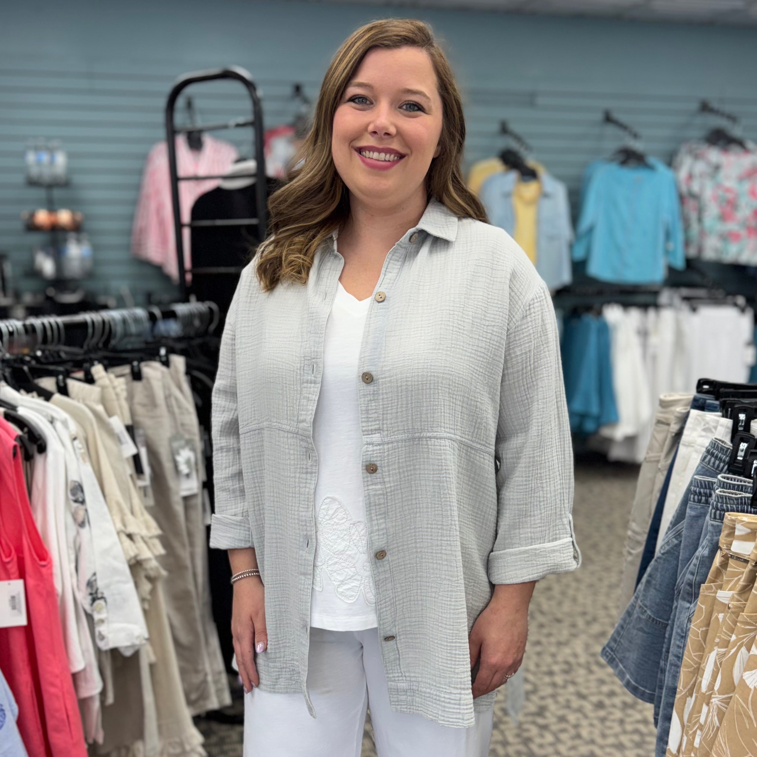 Sunkiss Cotton Gauze Beach Shirt