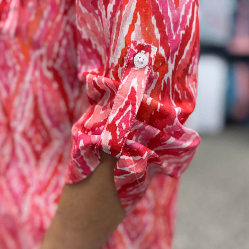 Geometric Print Blouse