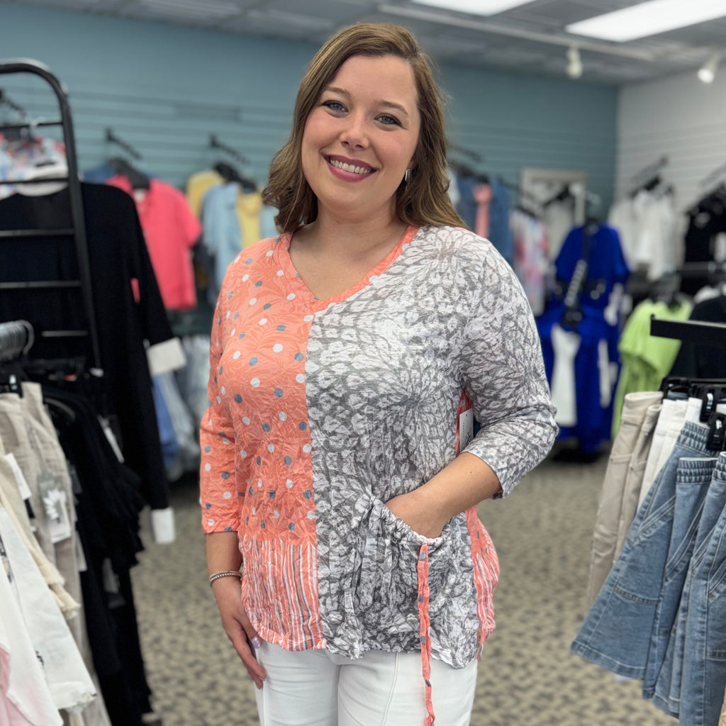 One Pocket Crinkle Mix Top